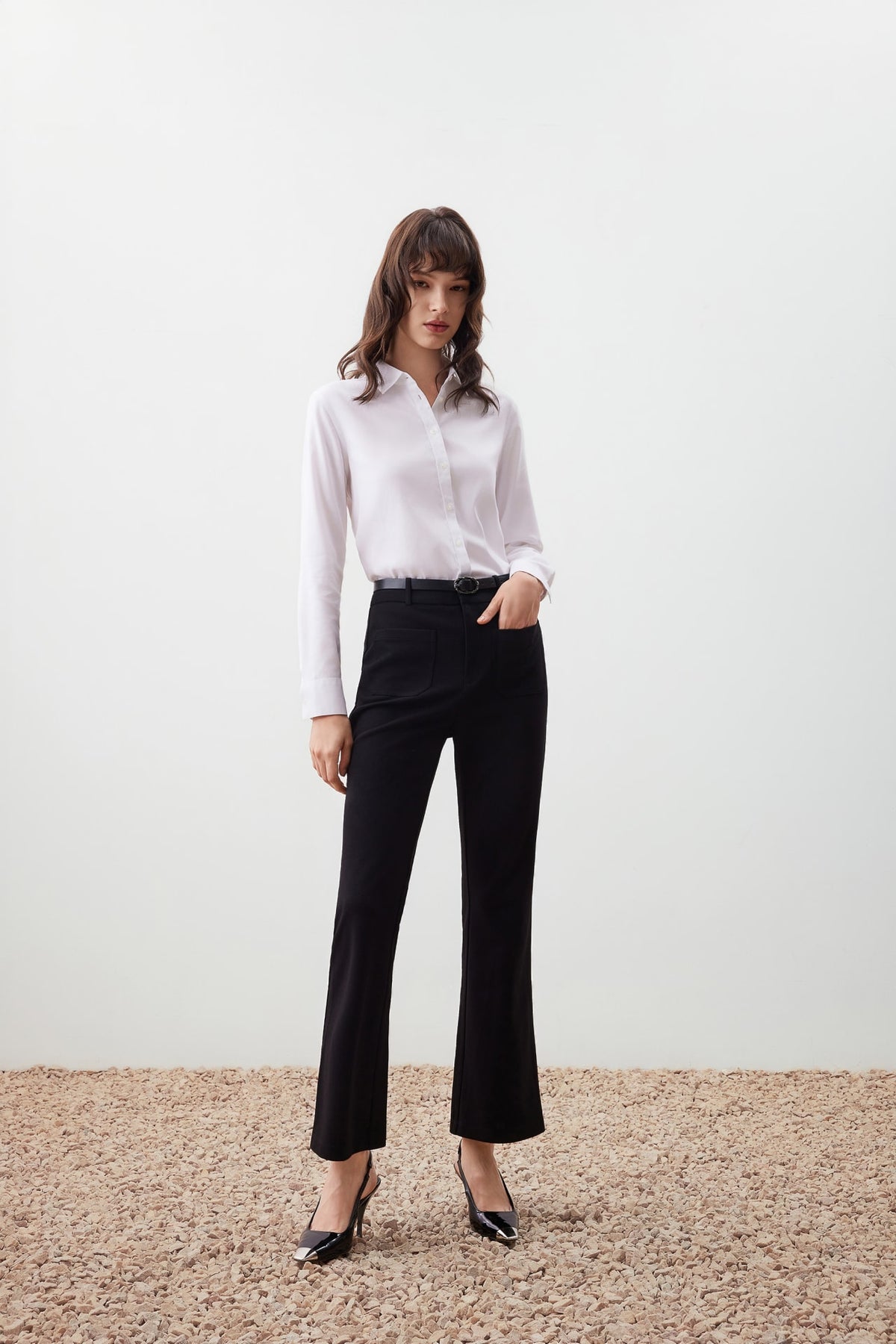 G2000 Shirts Non Iron Pin Collar Shirt White Slim