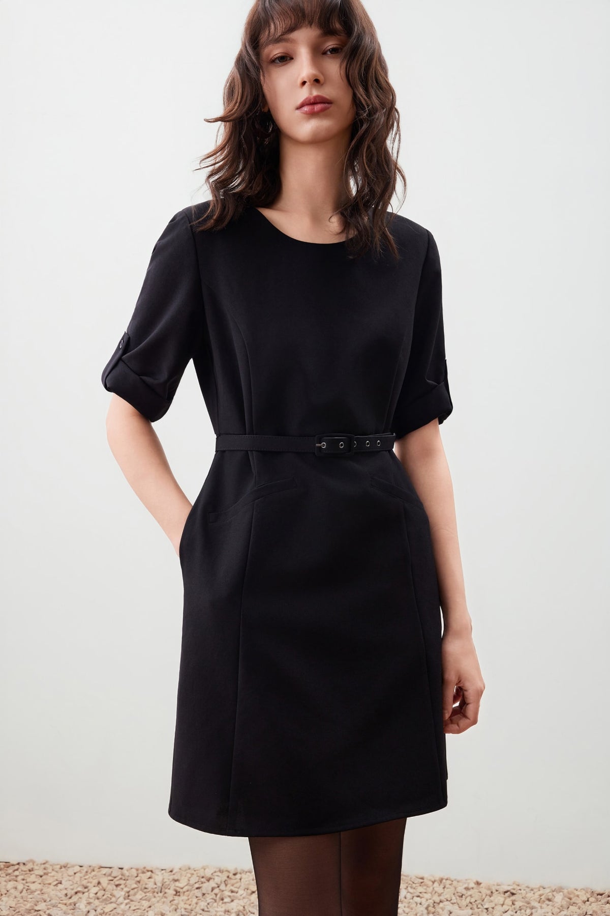 G2000 - Dresses - Belted A Line Dress