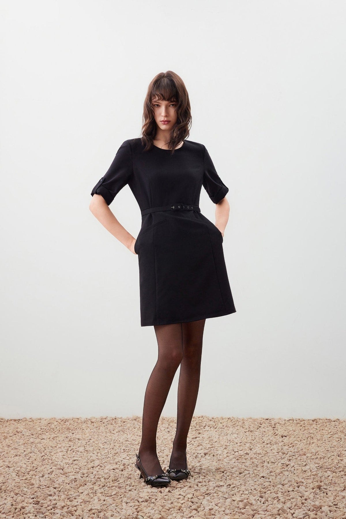 G2000 - Dresses - Belted A Line Dress
