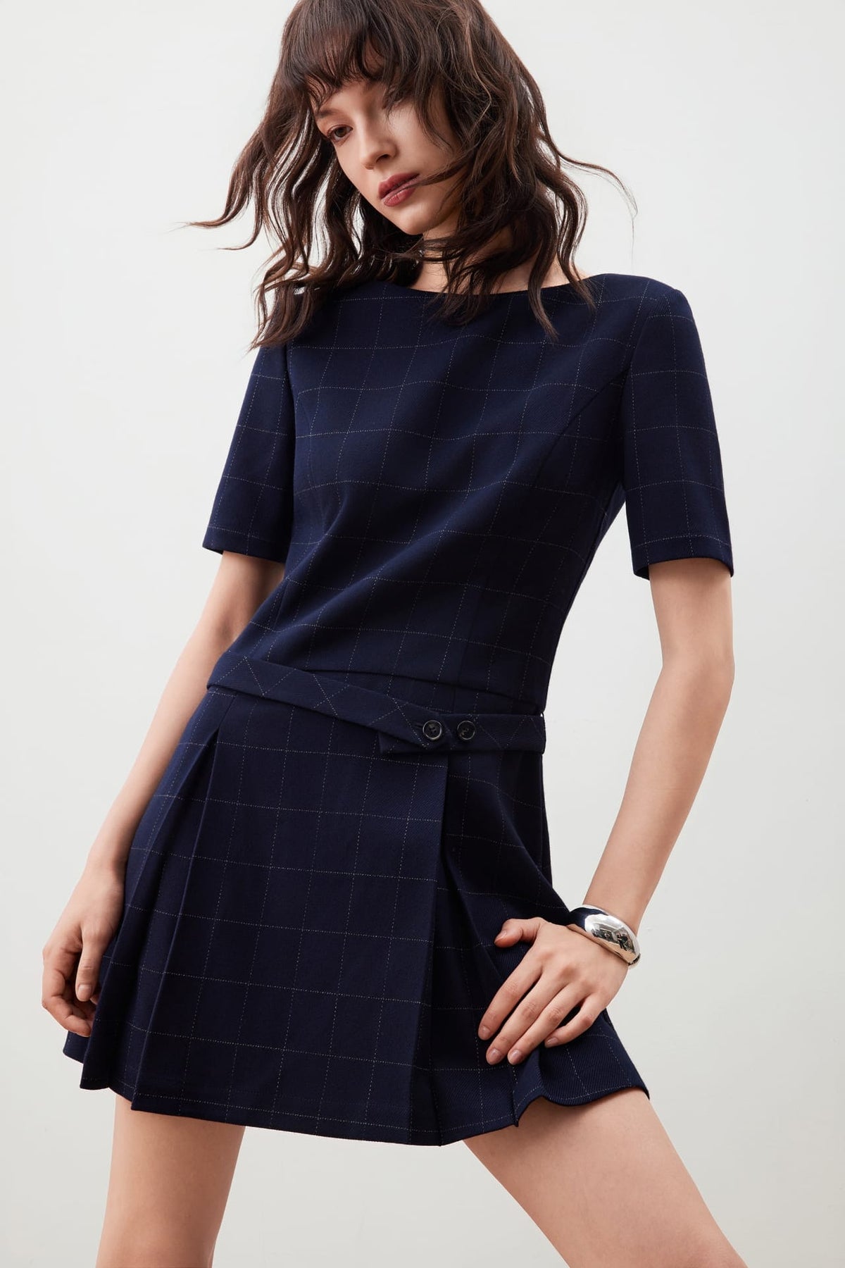 G2000 Dresses Check Twill Mini Dress