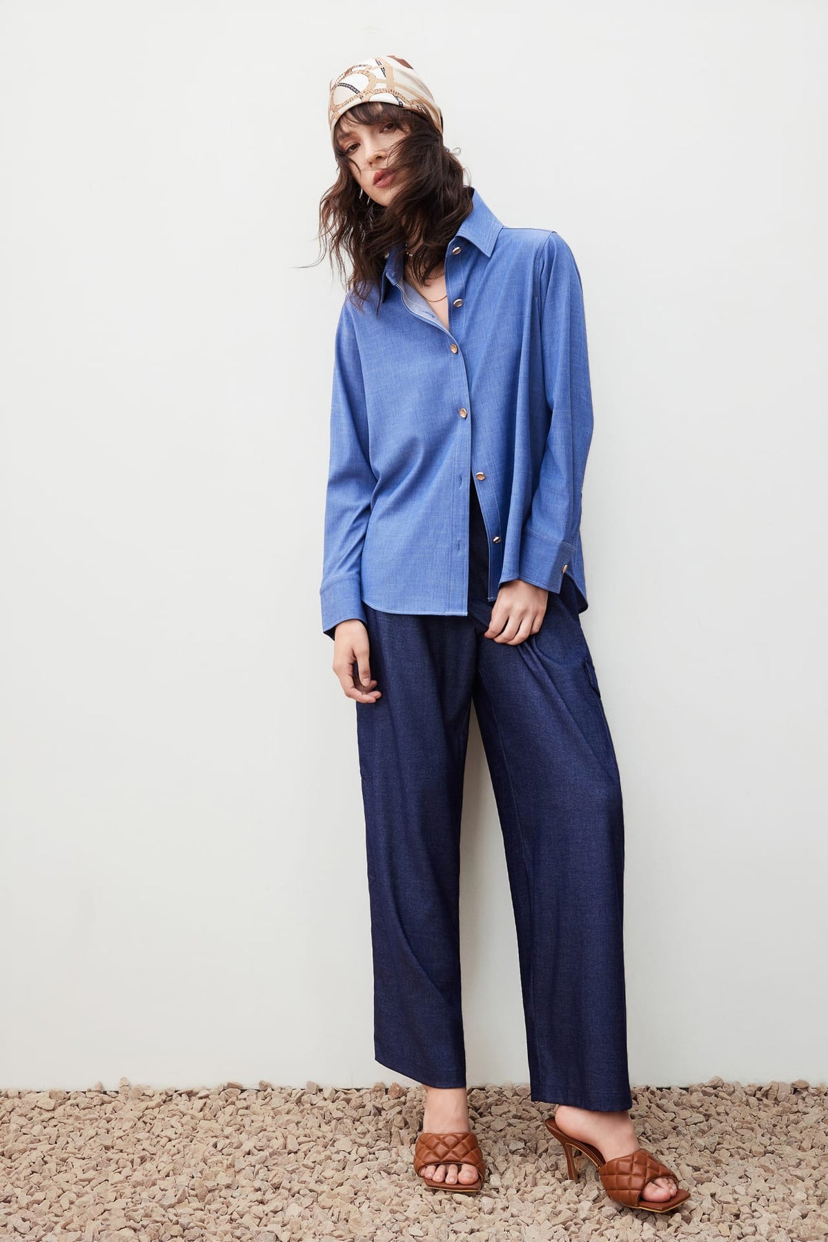 G2000 Shirts Denim Like Shirt Folkstone Gray Relaxed