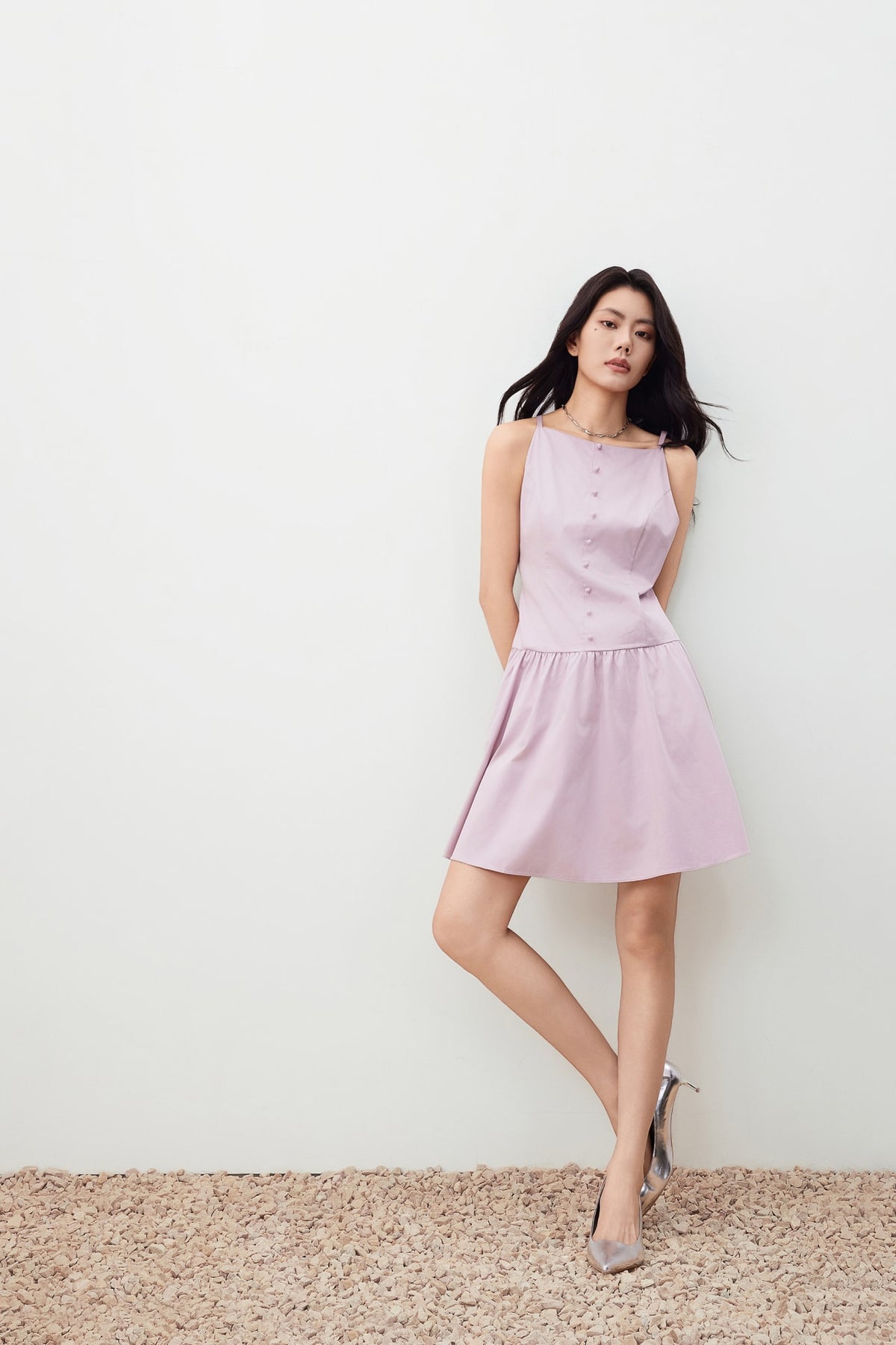 G2000 - Dresses - Easy Care Cotton Boat Neck Dress - Misty Rose - Regular