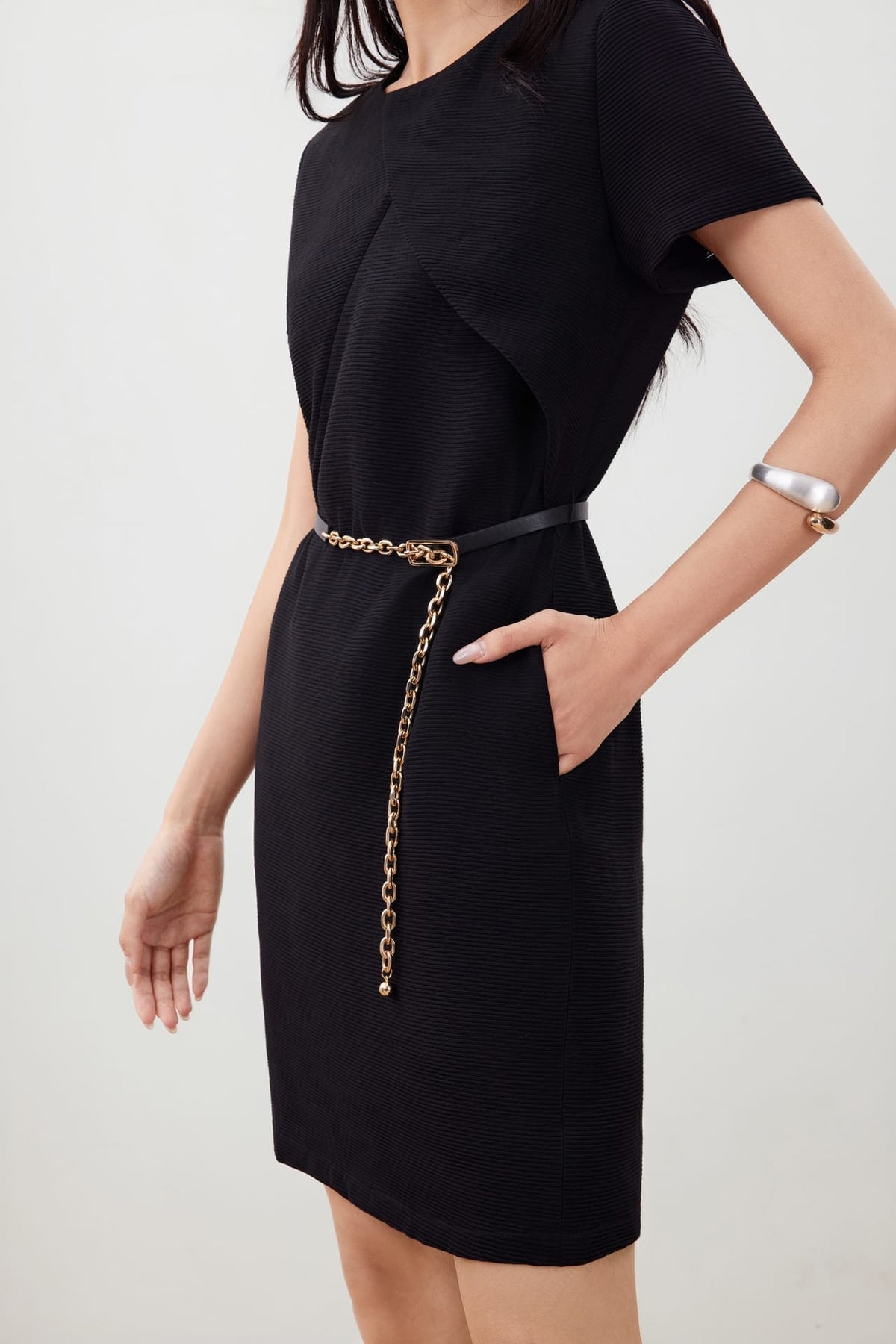 G2000 - Dresses - Crinkle Belted Dress