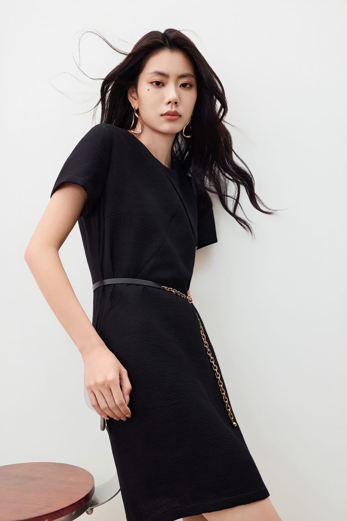 G2000 - Dresses - Crinkle Belted Dress