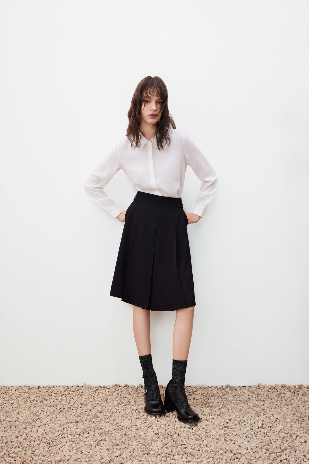 G2000 - Blouses - Shirt Blouse with Mini Contrast Bows