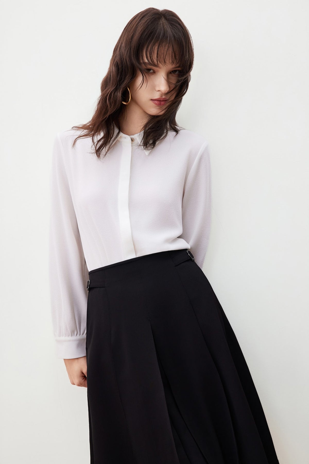 G2000 - Blouses - Shirt Blouse with Mini Contrast Bows