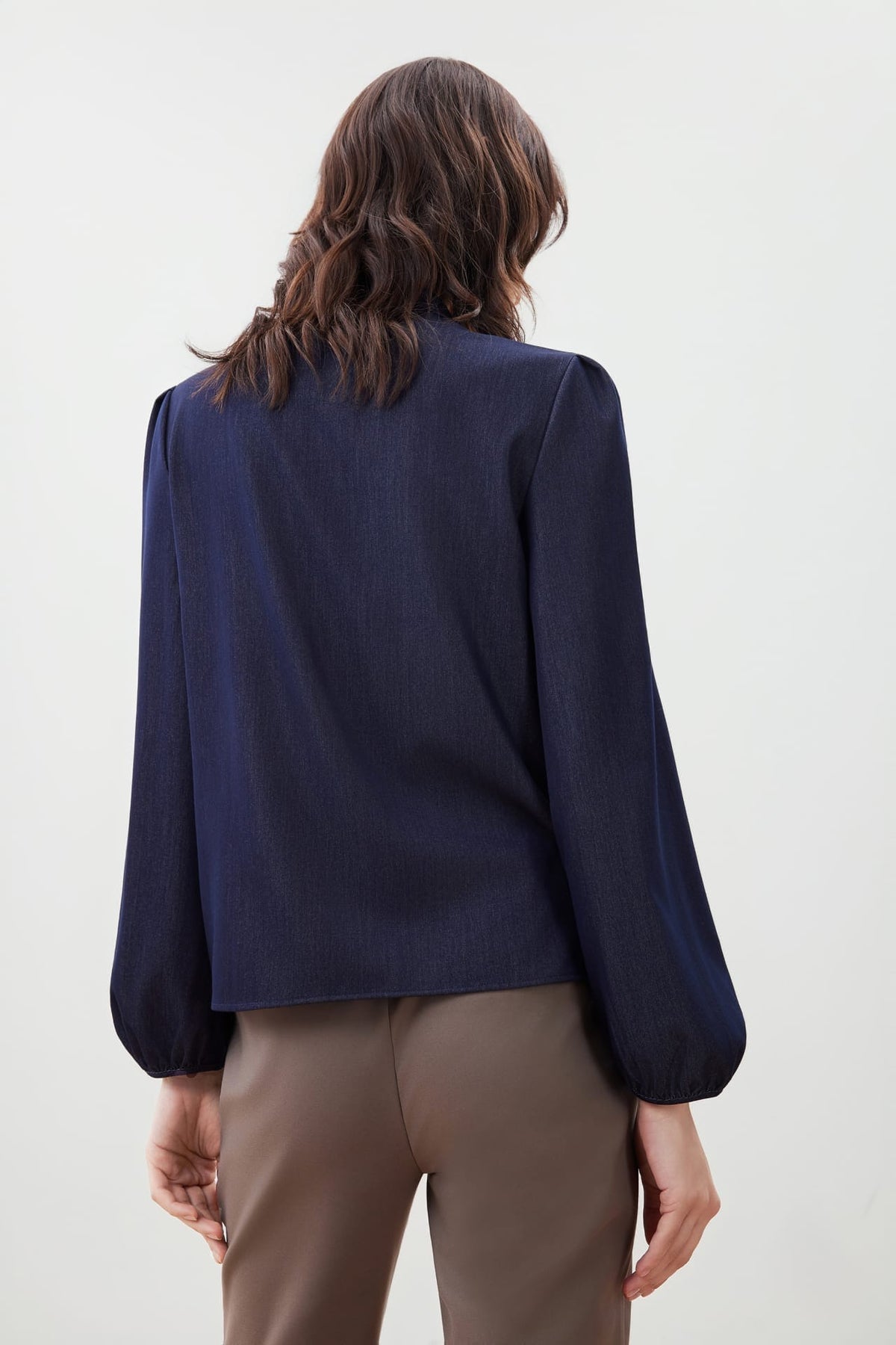 G2000 - Blouses - Ruffle Detail Stand Collar Blouse