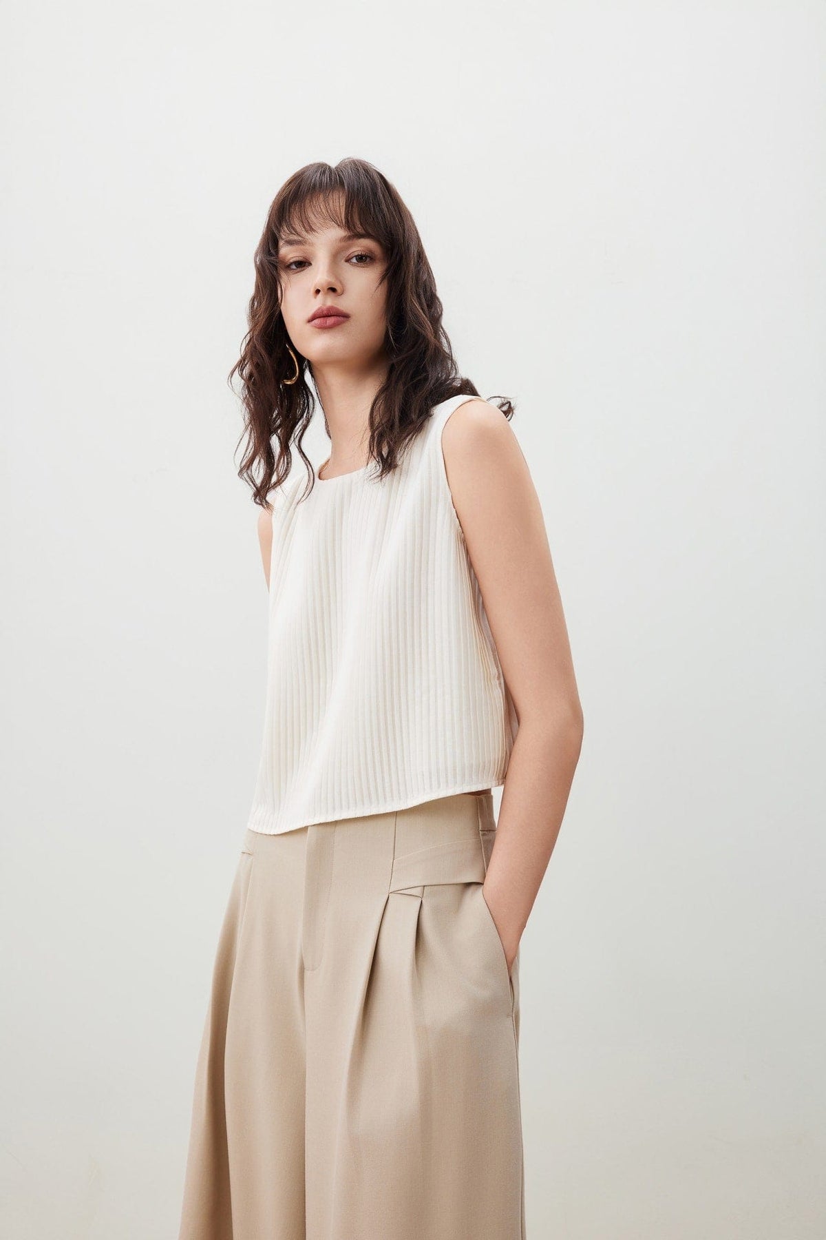 G2000 Blouses Sleeveless Pintuck Detail Blouse
