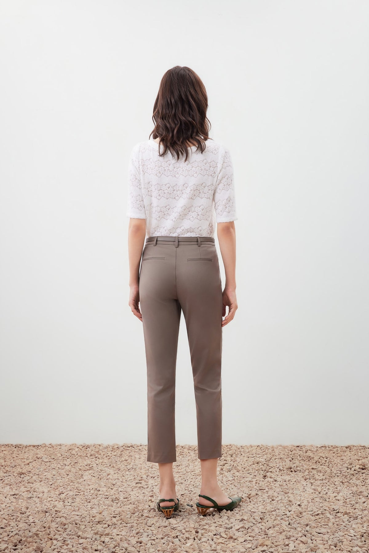 G2000 Pants Belted Cropped Skinny Pants