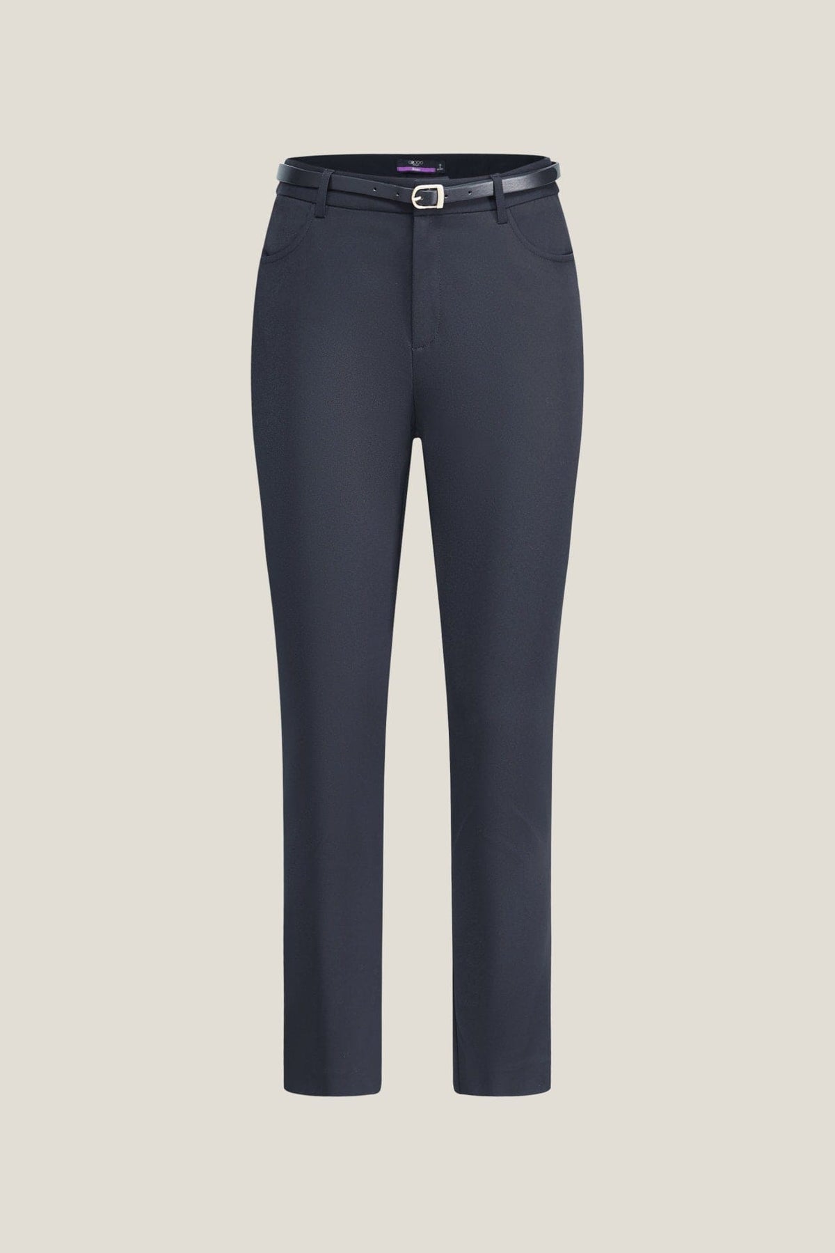 G2000 Pants Belted Cropped Skinny Pants Dark Navy Skinny