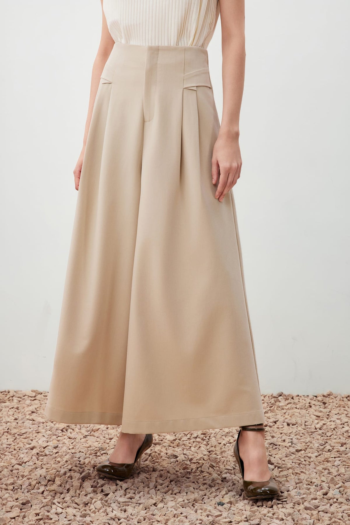 G2000 Pants Elastic Waist Palazzo Pants