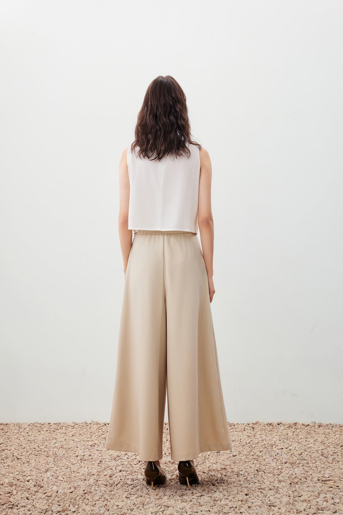 G2000 Pants Elastic Waist Palazzo Pants