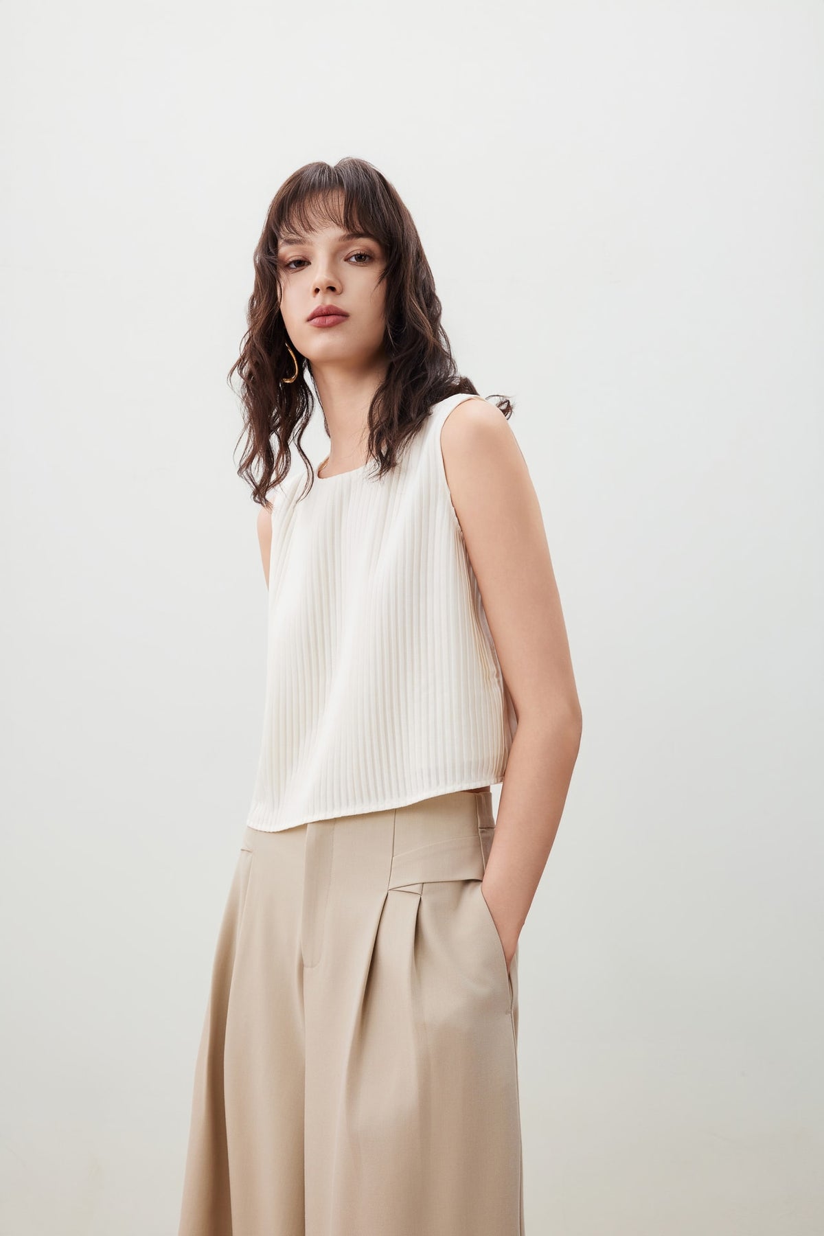 G2000 Pants Elastic Waist Palazzo Pants