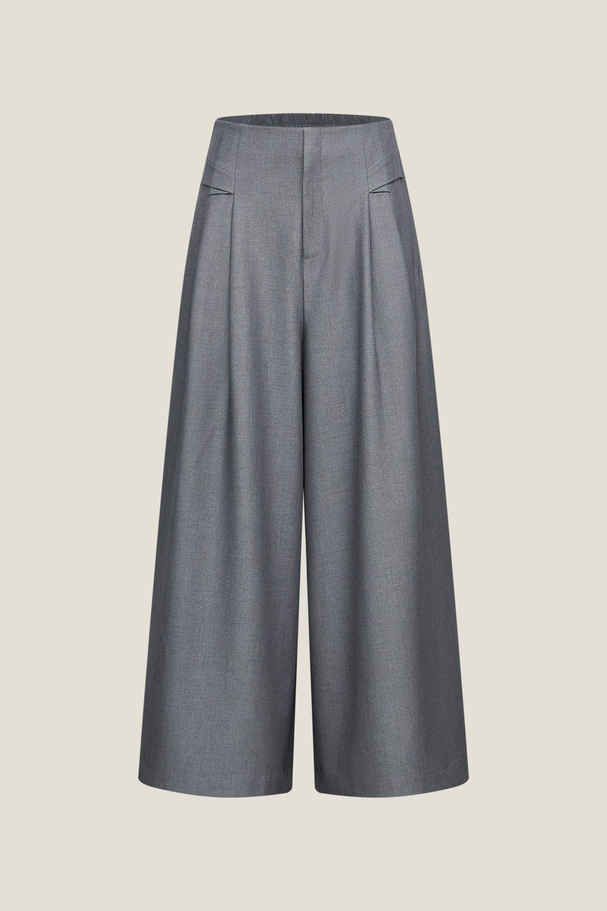 G2000 Pants Elastic Waist Palazzo Pants Lava Smoke Regular