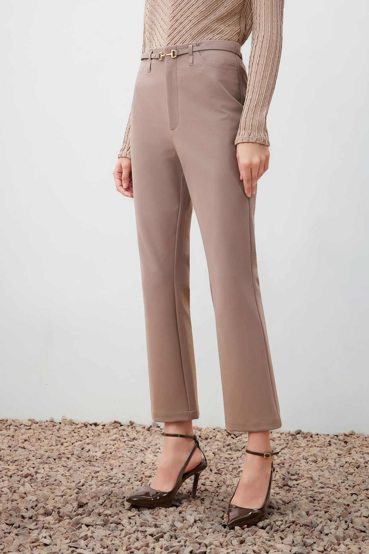 G2000 Pants Belted Slim Boot Pants