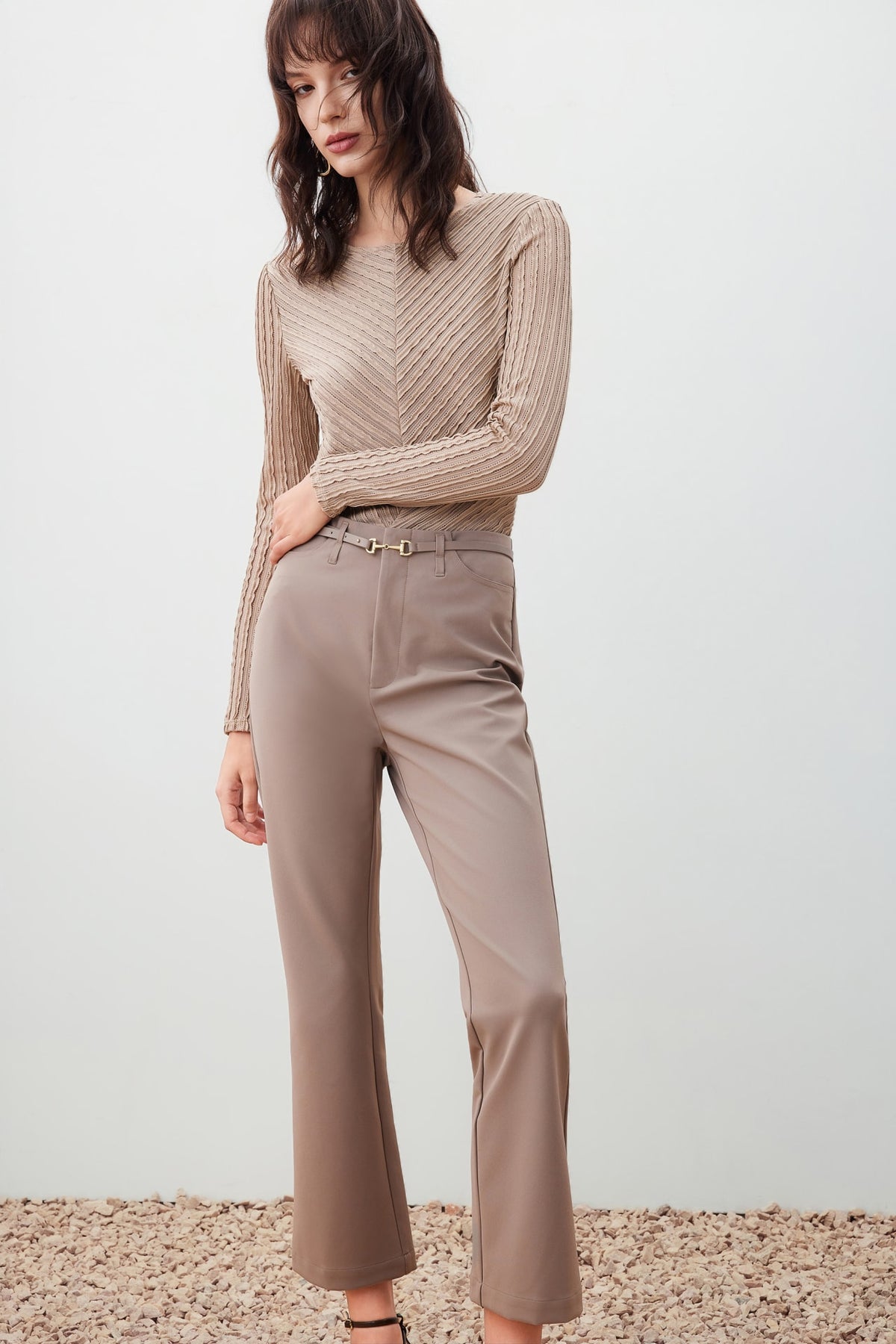 G2000 - Pants - Belted Slim Boot Pants