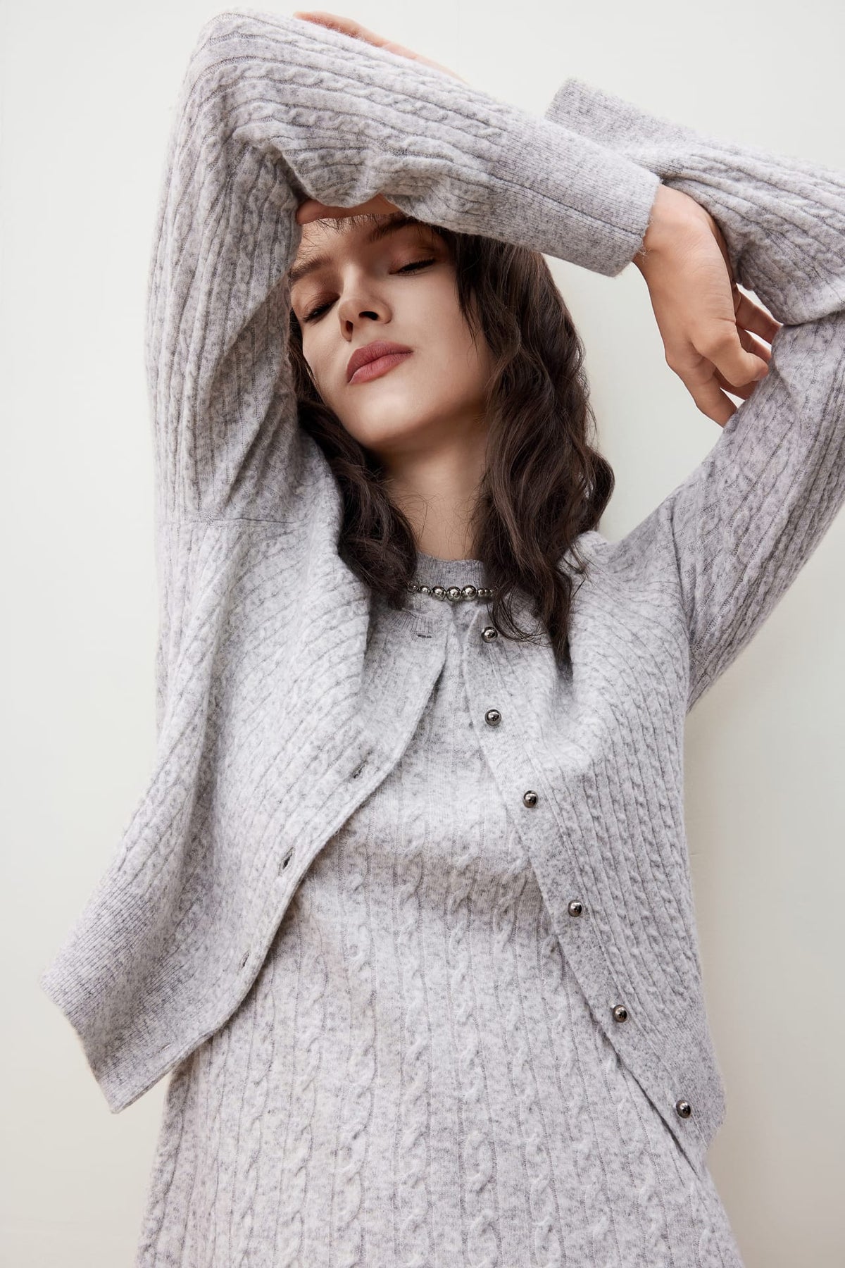G2000 - Cardigans - Cable Cropped Cardigan