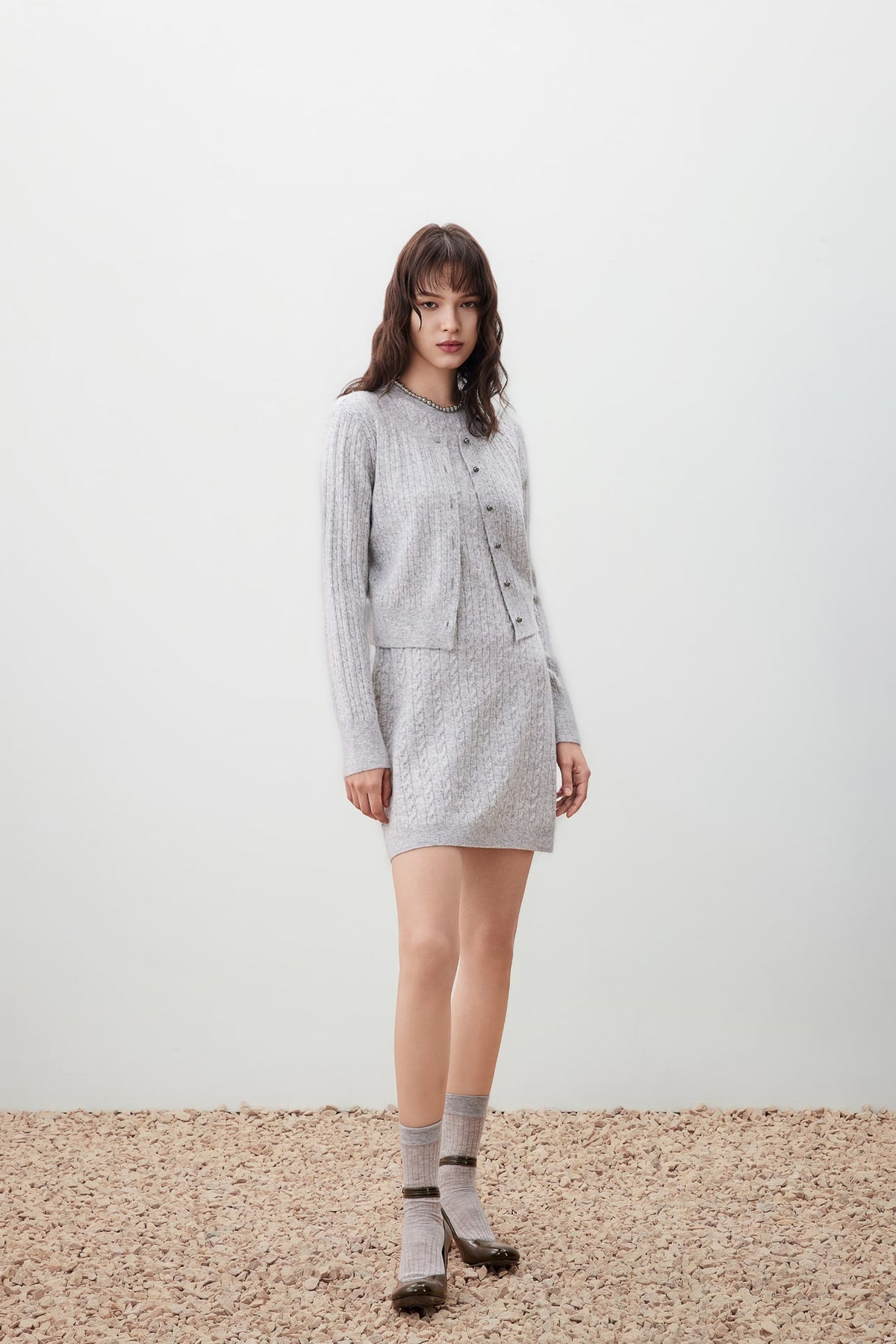 G2000 - Cardigans - Cable Cropped Cardigan