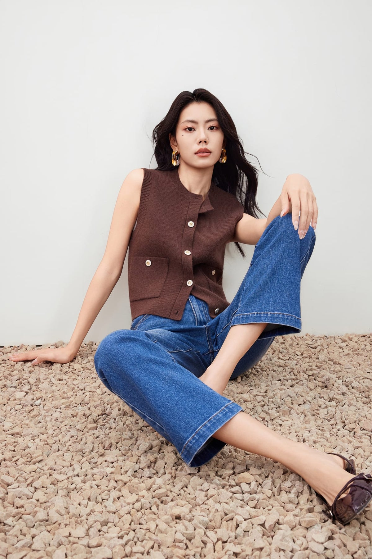 G2000 - Cardigans - Pocket Detail Sweater Vest