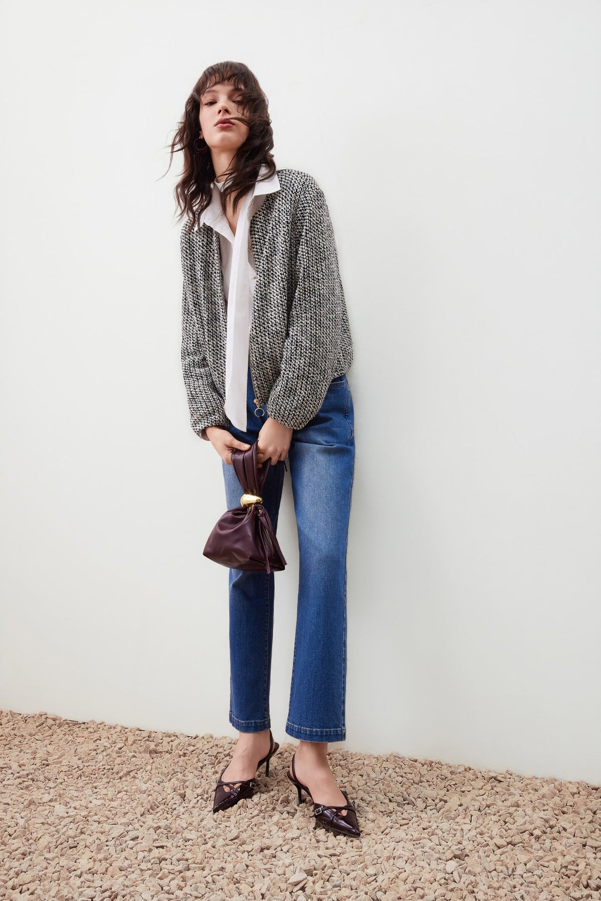 G2000 - Coats & Jackets - Tweed Knit Zipper Jacket