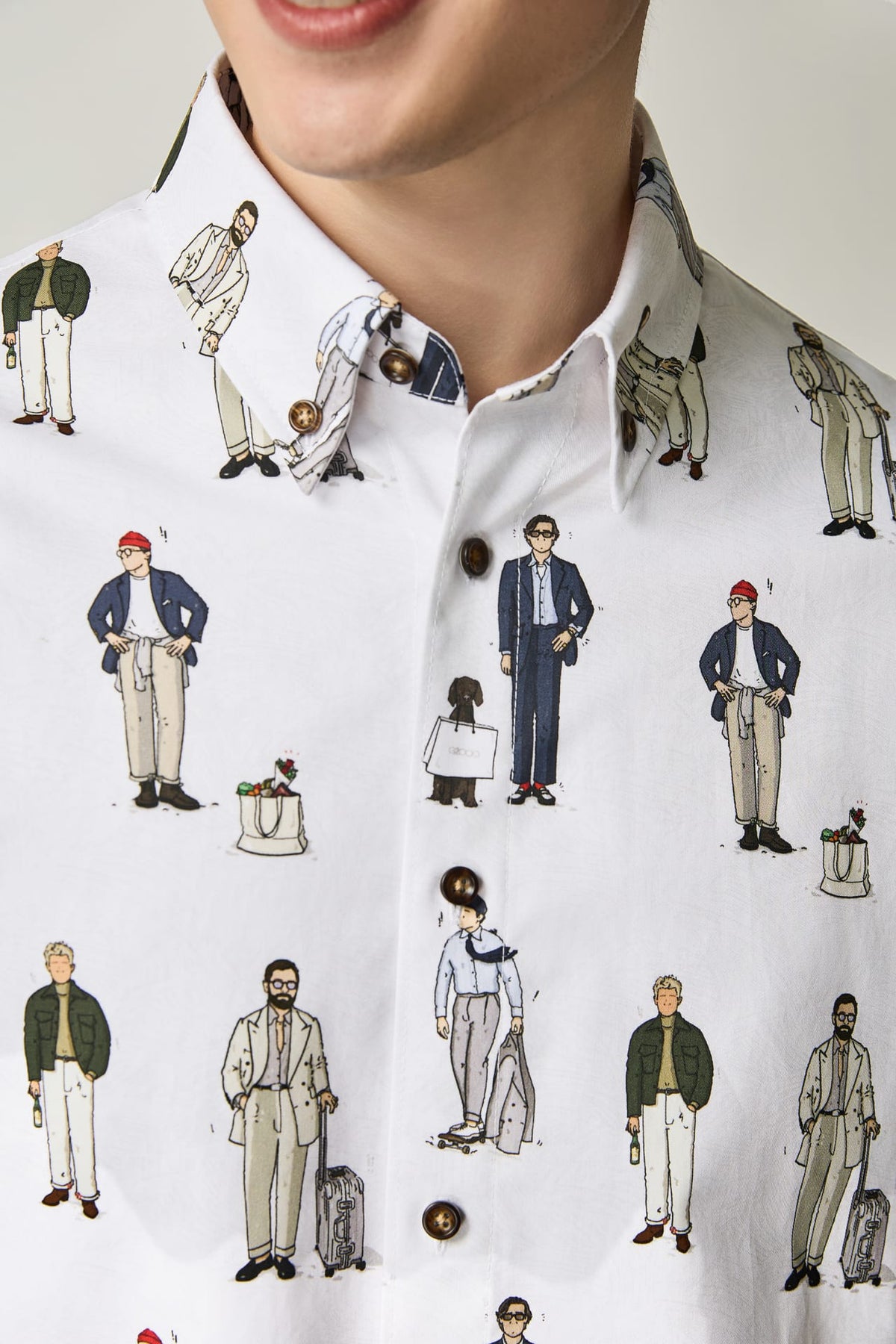 G2000 - Shirts - G2000 X Rodrigo-Saldana All Over Print Comfort Fit Casual Shirt