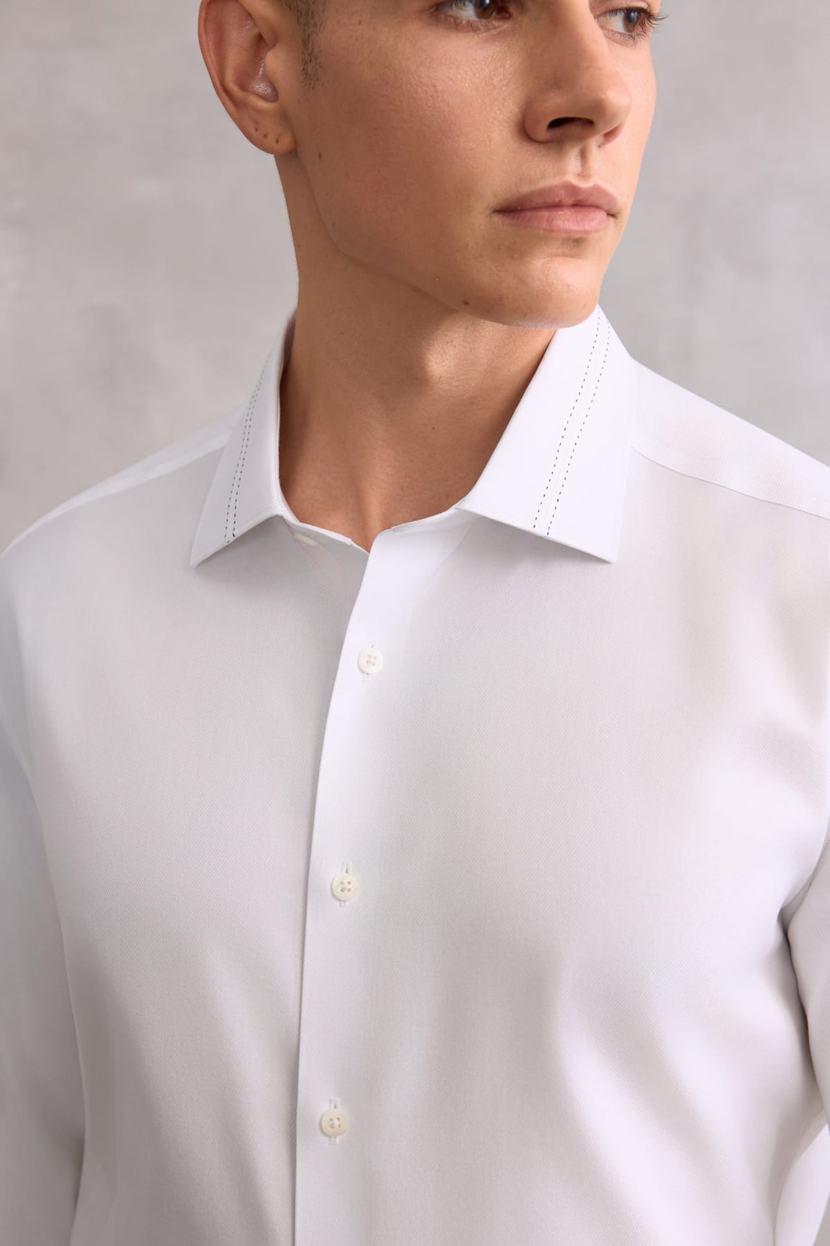 G2000 - Shirts - Non-Iron Premium Cotton Smart Fit Dobby Twill Shirt with Design Detail