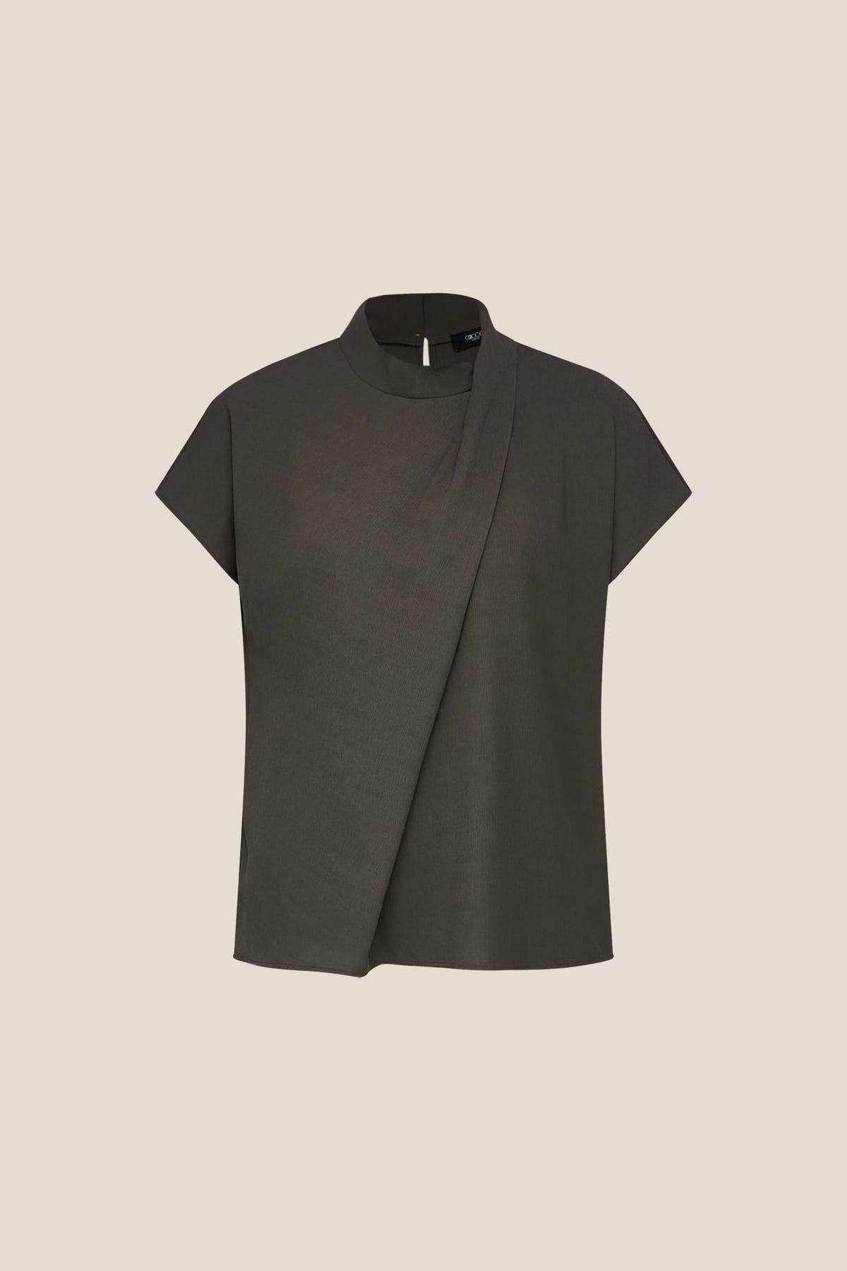 G2000 - Blouses - Draped Front Regular Fit Textured Blouse - Roast - Regular