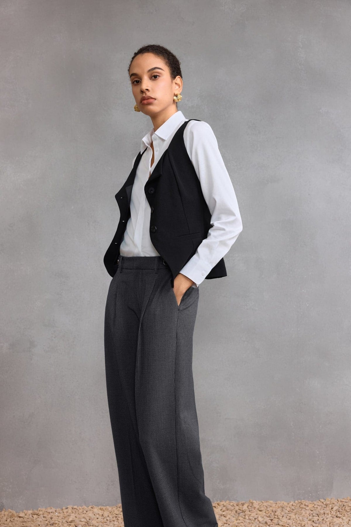G2000 Pants Houndstooth Straight Leg Ankle Pants