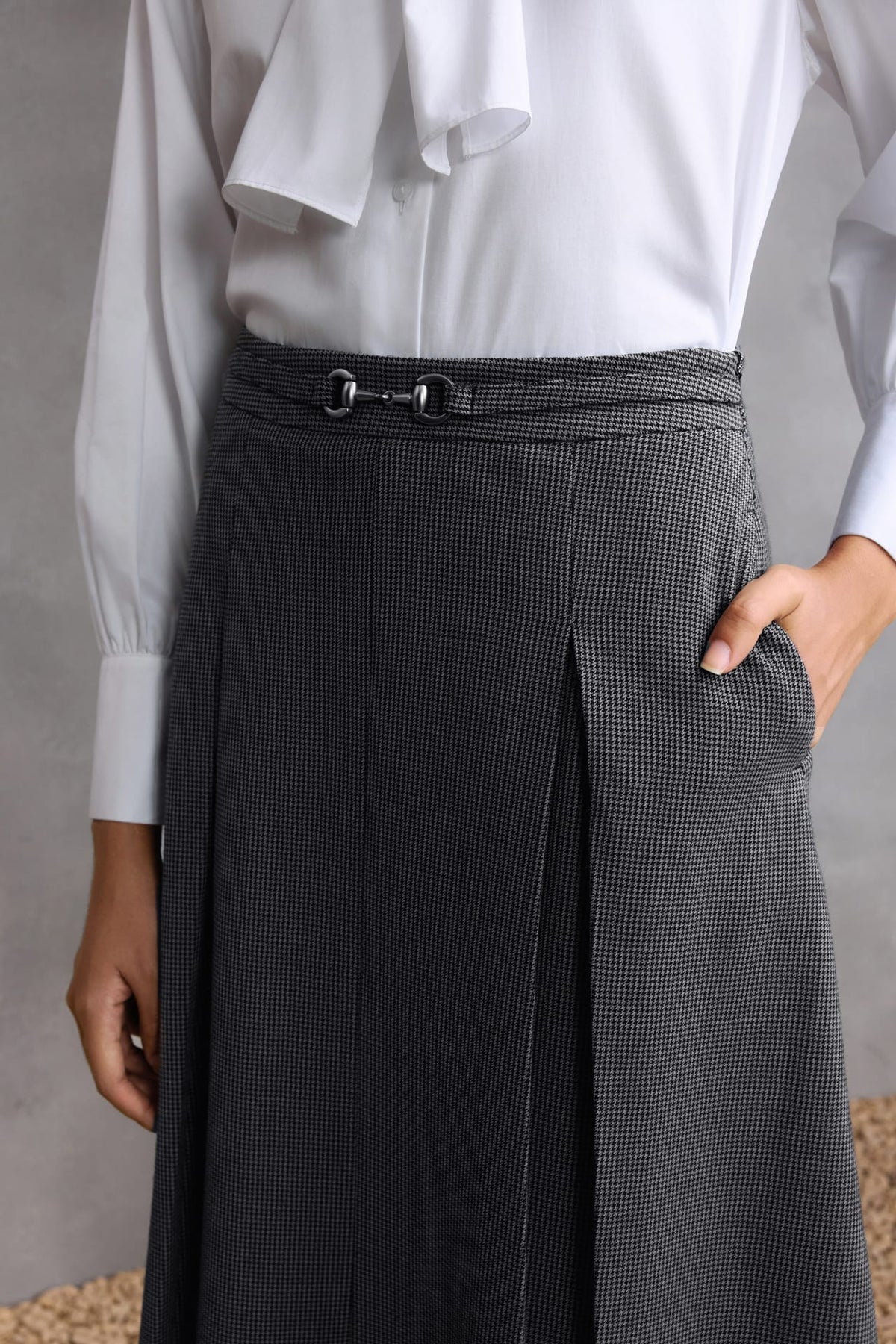 G2000 - Skirts - Houndstooth A-Line Skirt
