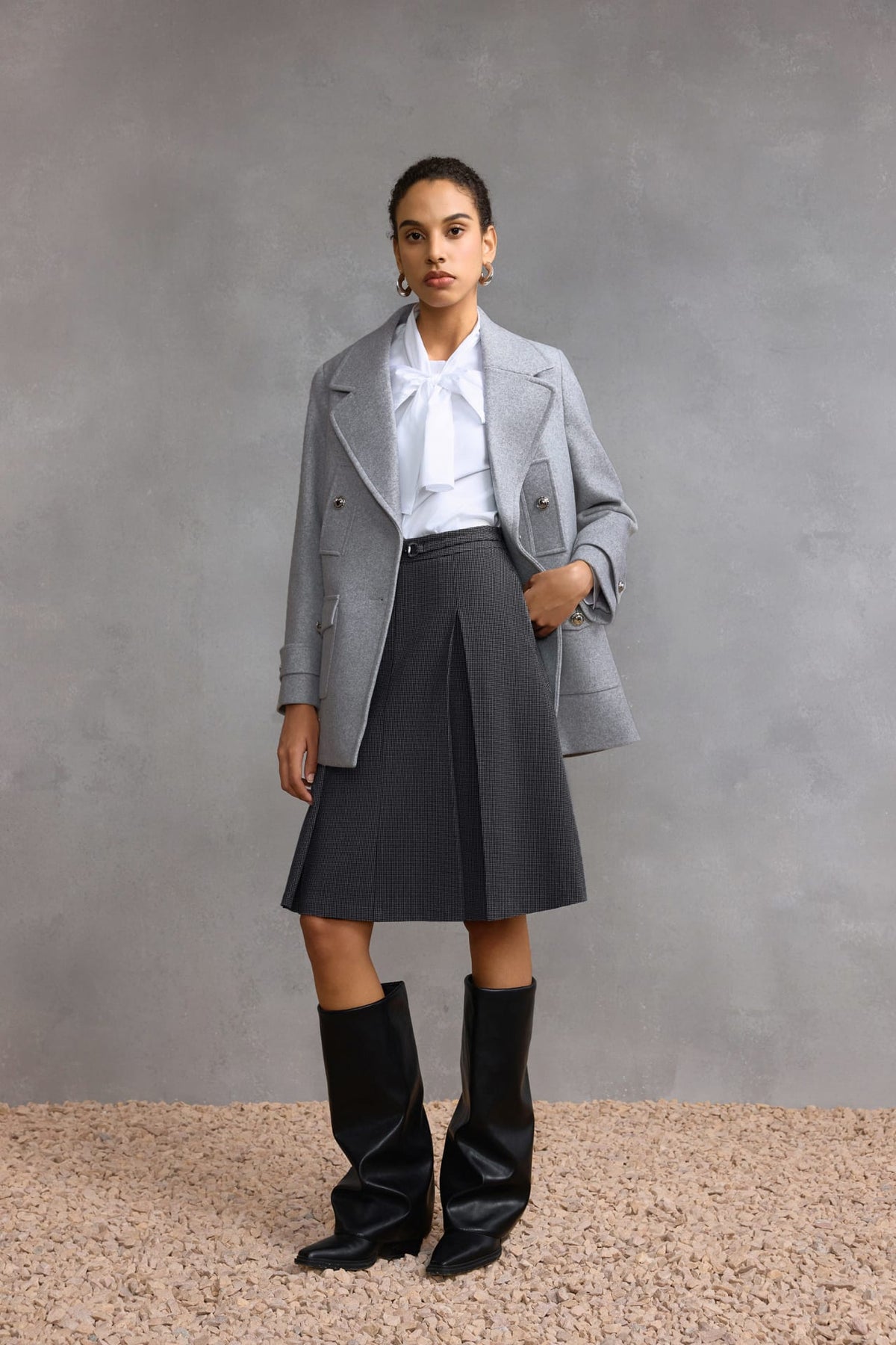G2000 - Skirts - Houndstooth A-Line Skirt