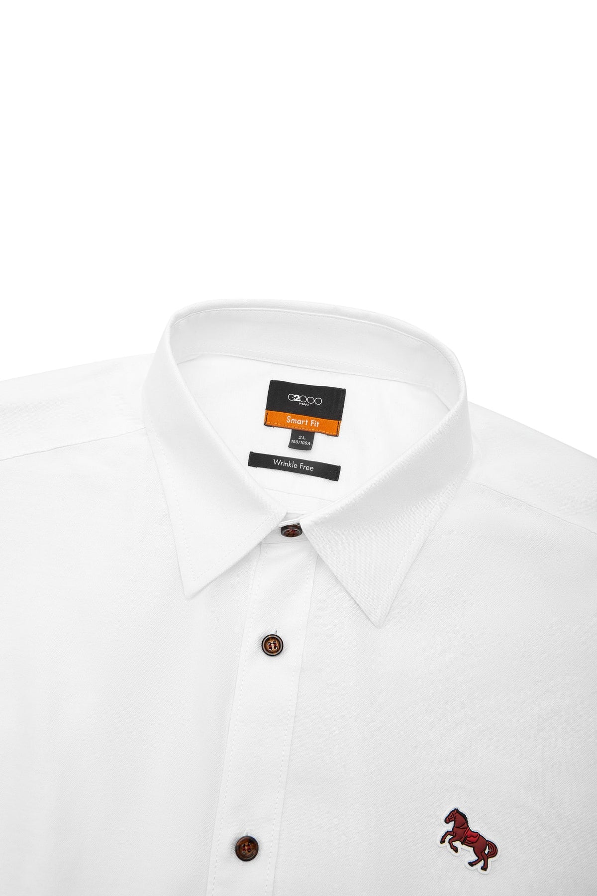 G2000 Shirts Wrinkle Free Oxford Smart Fit Casual Shirt with Logo