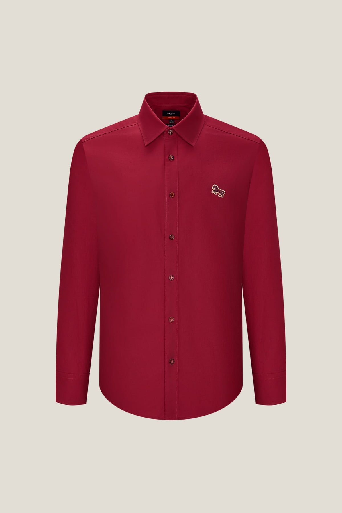 G2000 Shirts Wrinkle Free Oxford Smart Fit Casual Shirt with Logo Rosso Smart