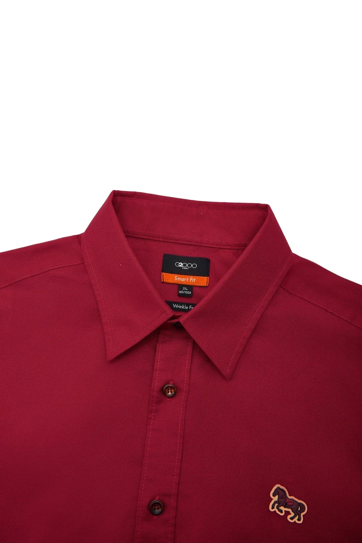 G2000 Shirts Wrinkle Free Oxford Smart Fit Casual Shirt with Logo