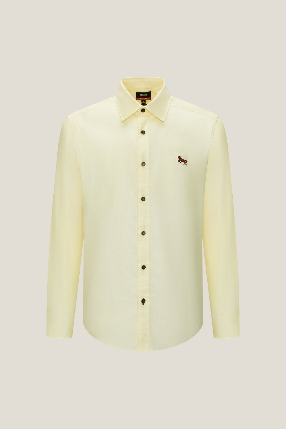 G2000 Shirts Wrinkle Free Oxford Smart Fit Casual Shirt with Logo Lemonade Smart