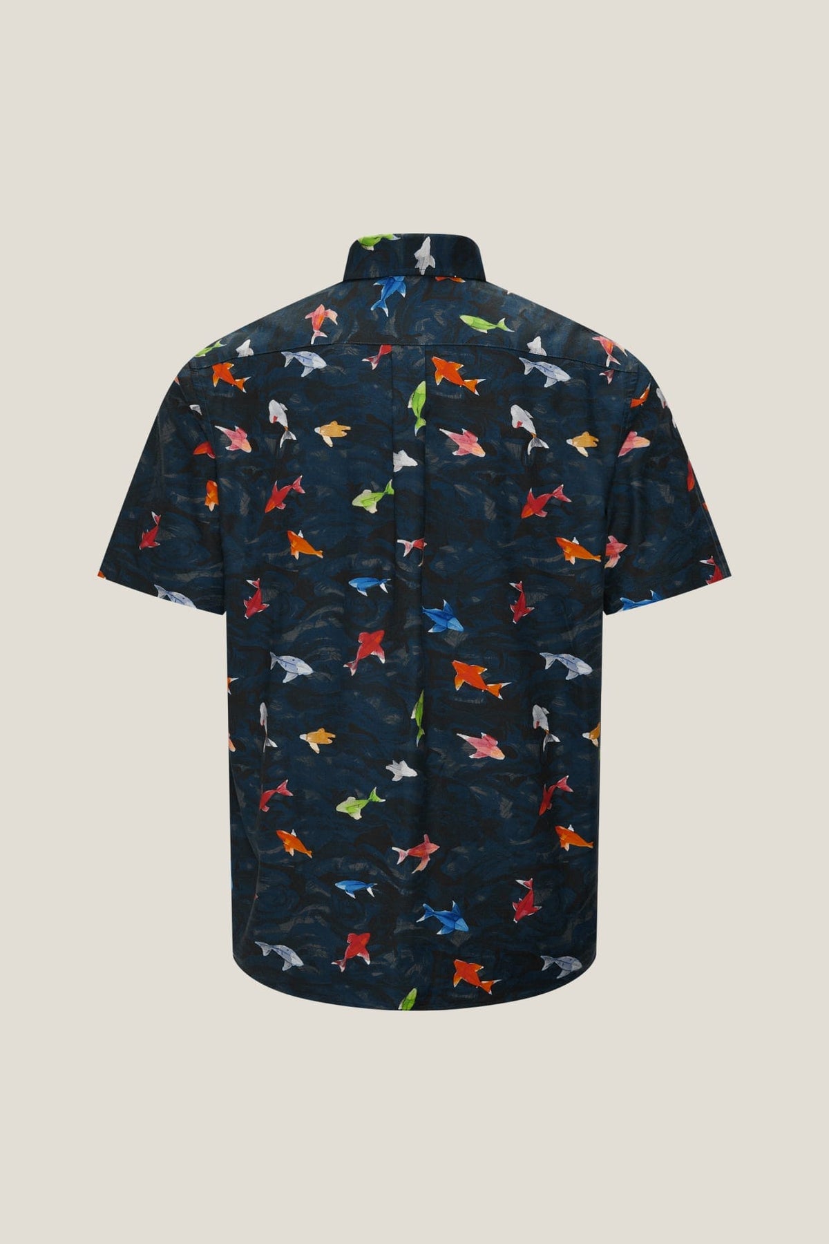 G2000 - Shirts - Wrinkle Free Oxford Koi Printed Smart Fit Short Sleeve Casual Shirt