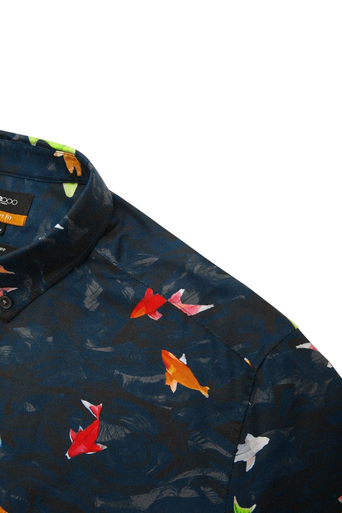 G2000 - Shirts - Wrinkle Free Oxford Koi Printed Smart Fit Short Sleeve Casual Shirt