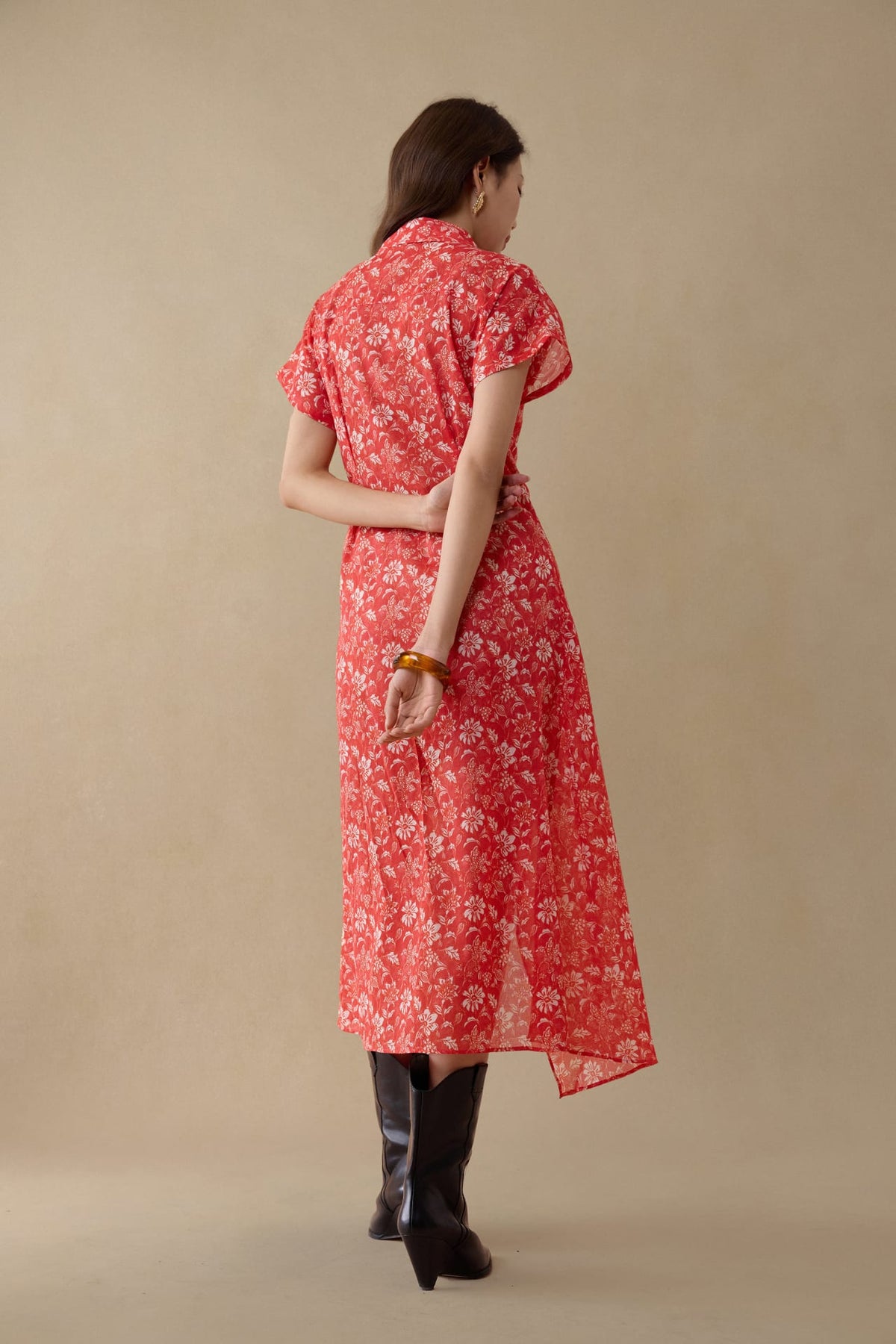 G2000 - Dresses - Floral Print Wrap Shirt Dress
