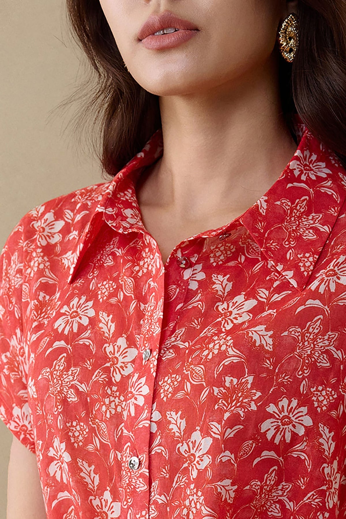 G2000 - Dresses - Floral Print Wrap Shirt Dress