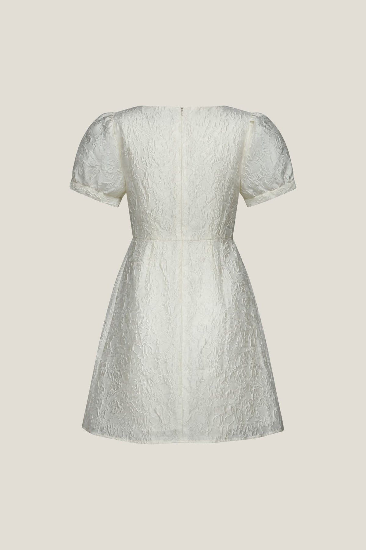 G2000 Dresses Square Neck Puff Sleeve Jacquard Dress