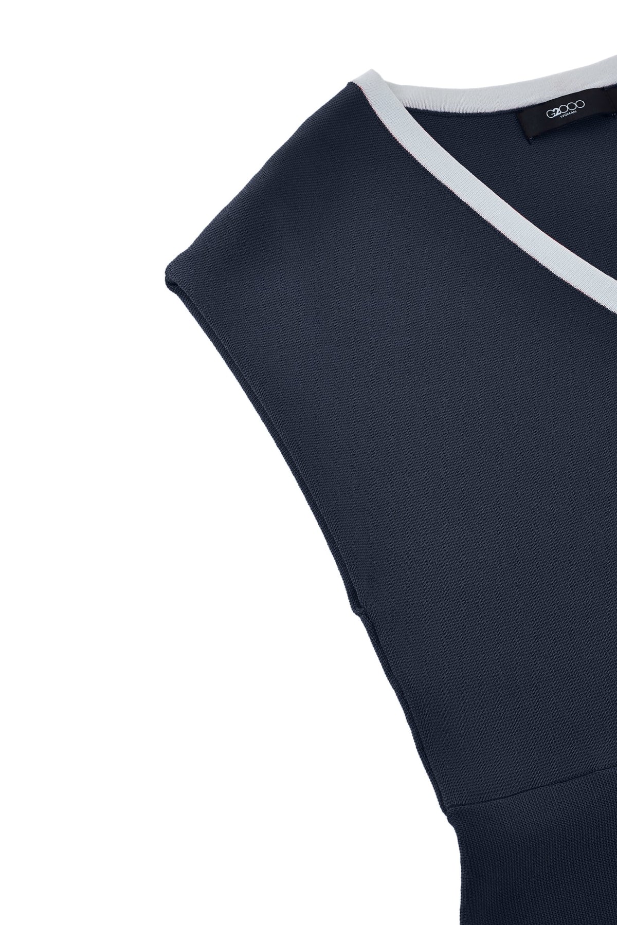 G2000 - Dresses - V-Neck Tipped Knit Dress