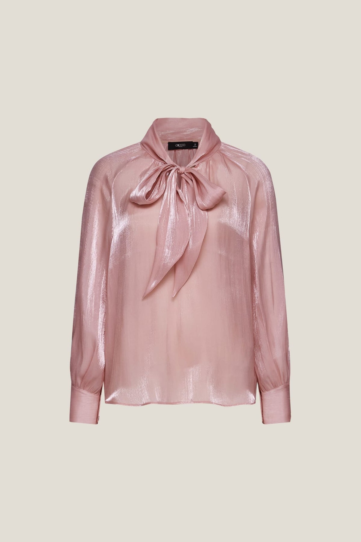 G2000 Blouses Tie-Neck Chiffon Blouse Pink Regular