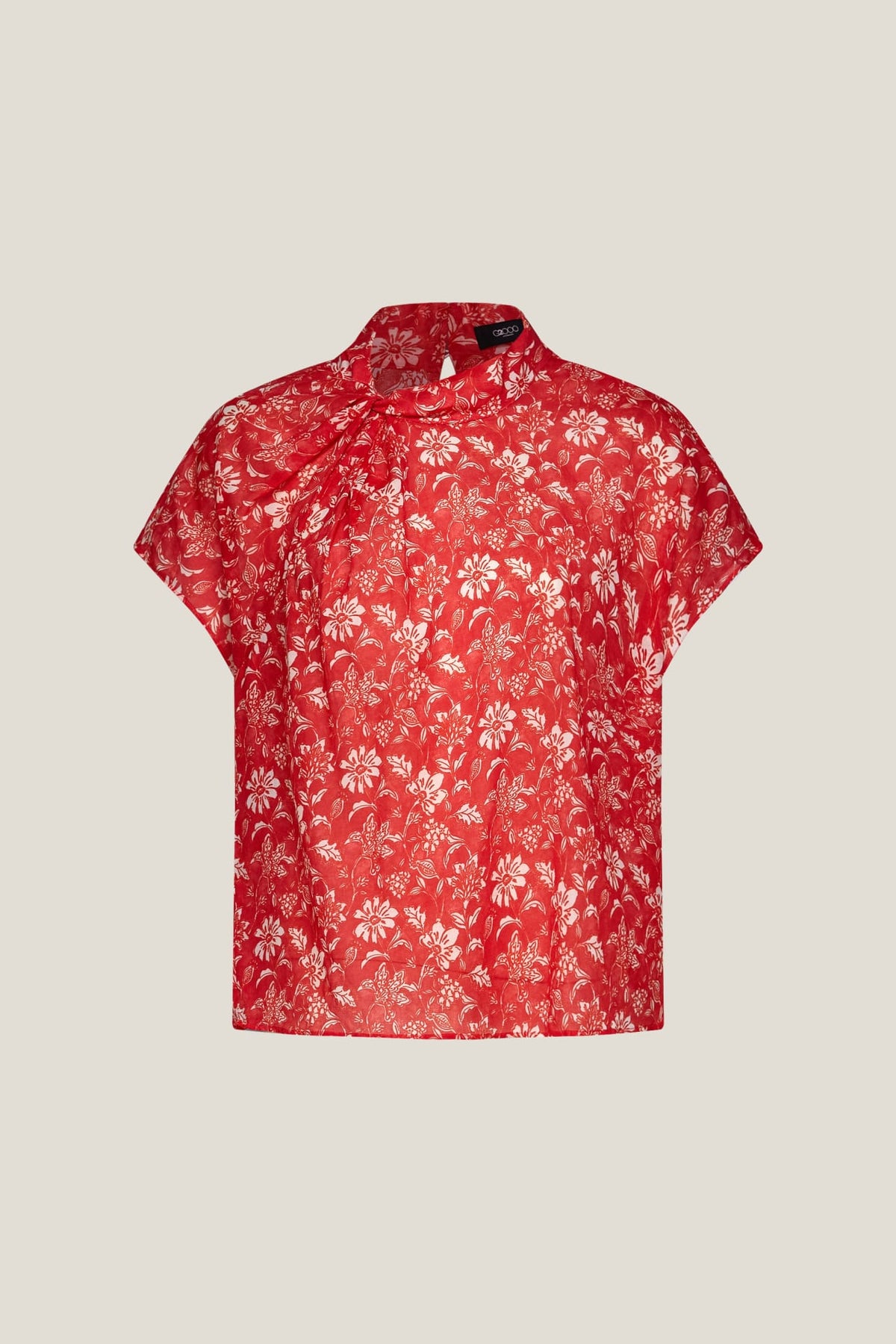 G2000 Blouses Tie-Neck Floral Print Blouse Rosso Regular
