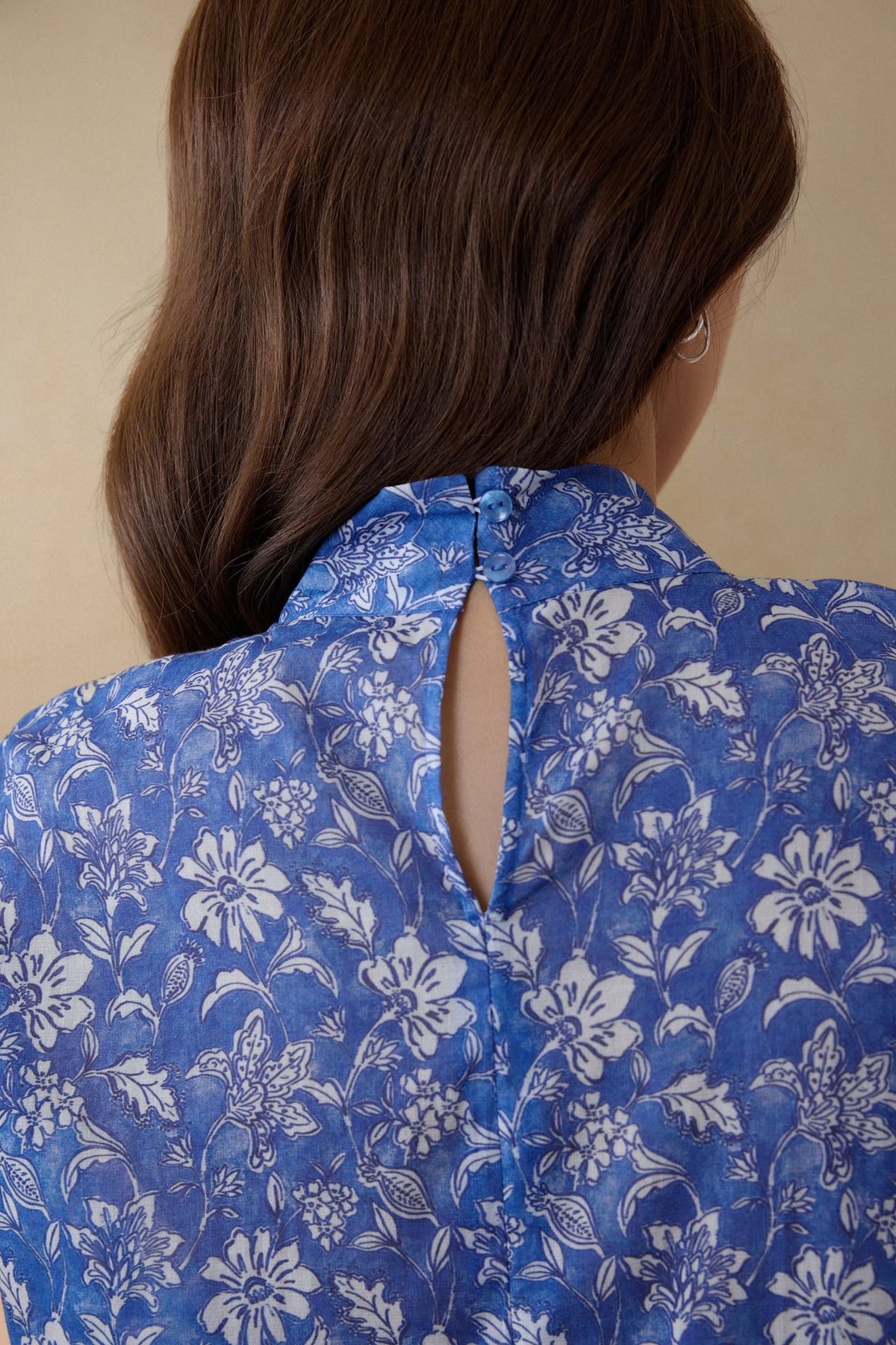 G2000 - Blouses - Tie-Neck Floral Print Blouse
