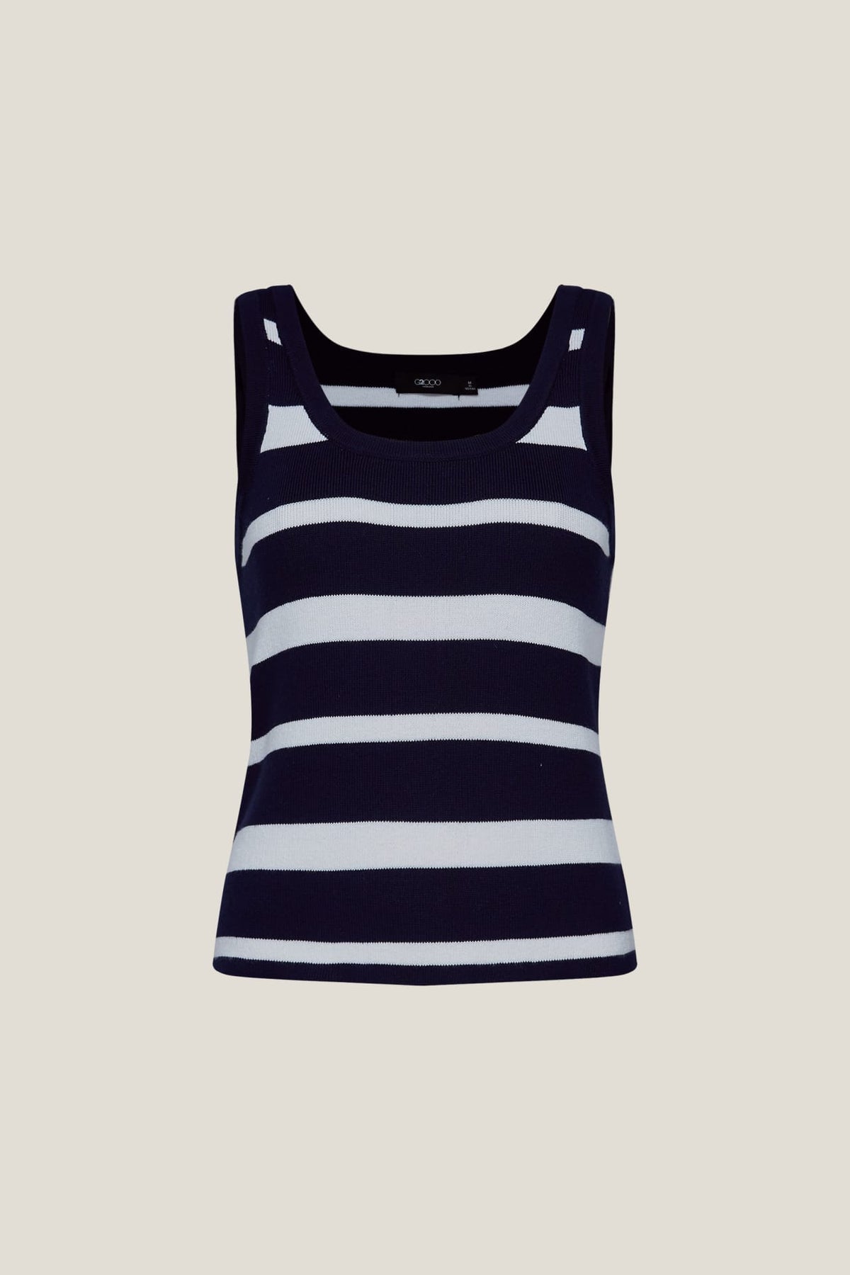 G2000 Sweaters Stripe Sweater Tank Dark Navy Regular