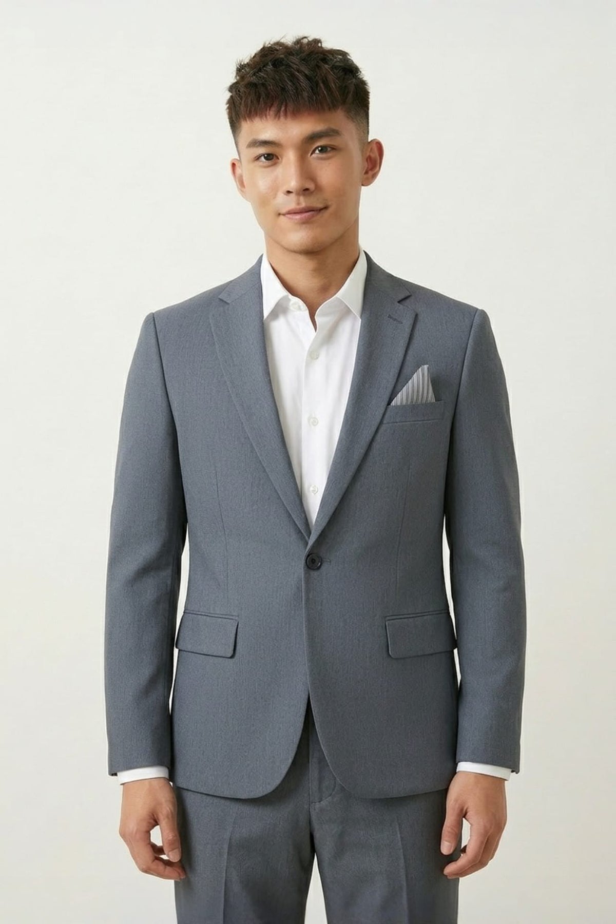 G2000 Suits Wool Blend Plain Weave Smart Fit Suit Blazer Ombre Blue Smart