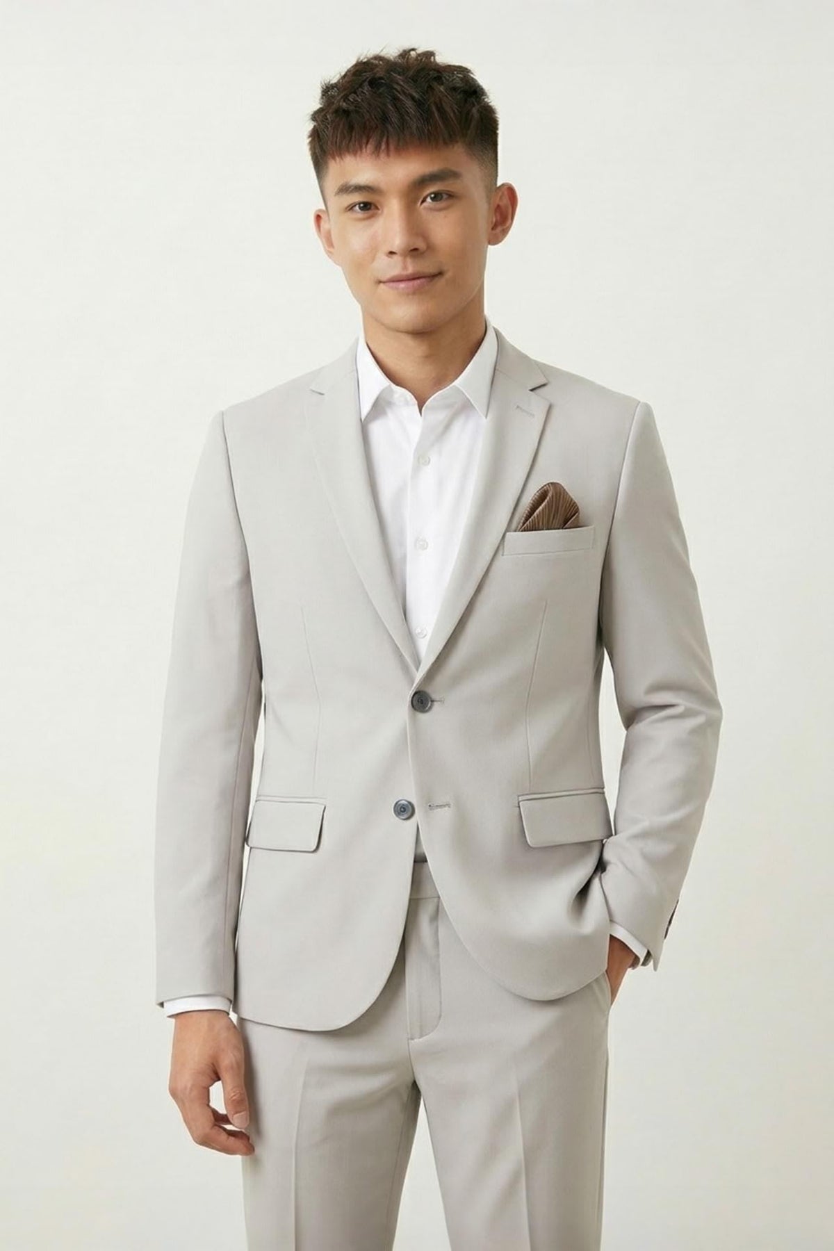 G2000 Suits Three-Proof Finish Plain Weave Smart Fit Suit Blazer Indian Tan Smart