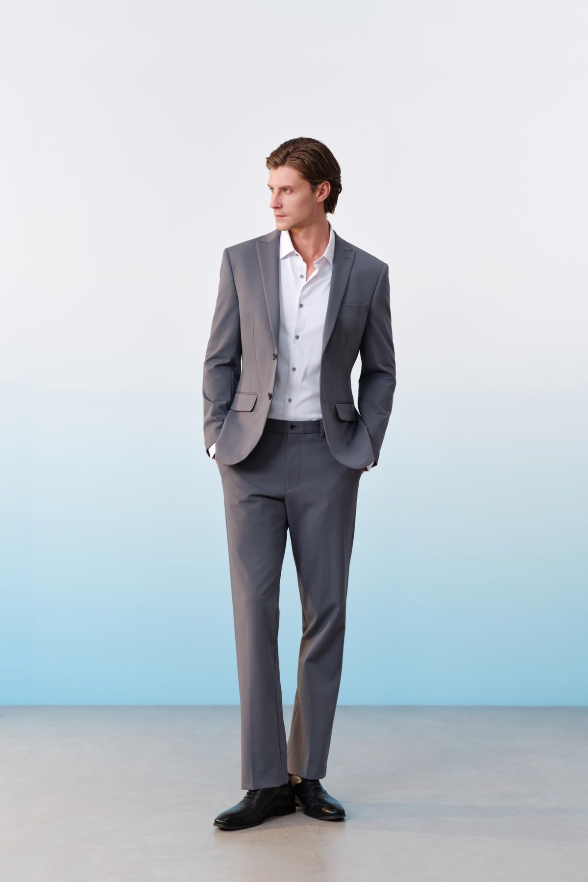 G2000 Suits Multi-Way Stretch Silk Blend Regular Fit Suit Blazer