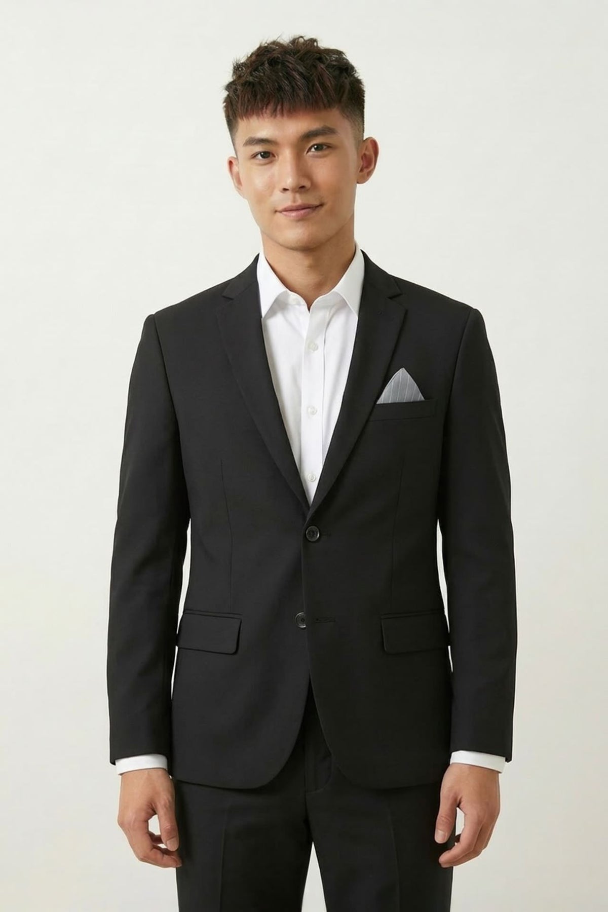 Multi-Way Stretch Silk Blend Regular Fit Suit Blazer