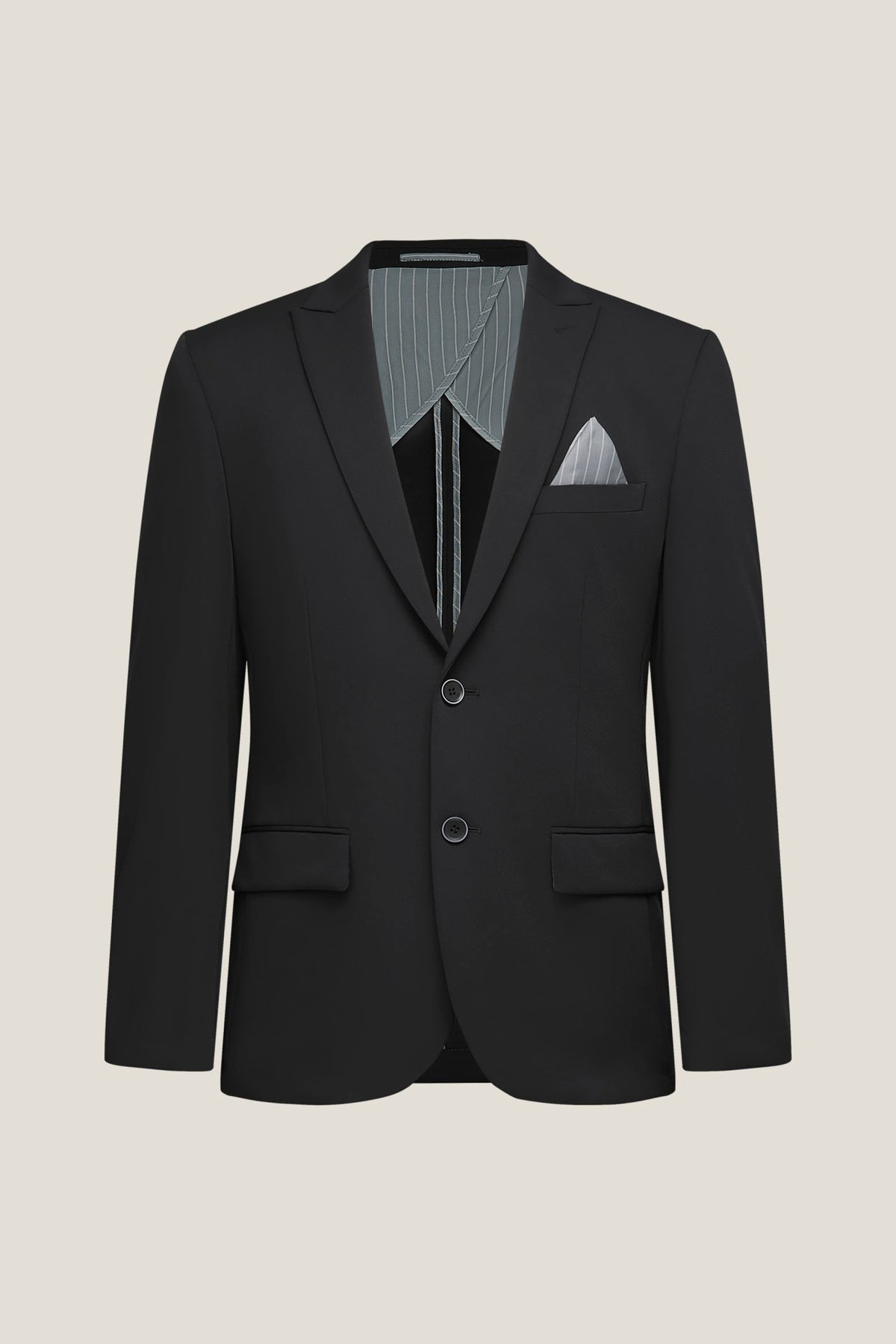Multi-Way Stretch Silk Blend Regular Fit Suit Blazer
