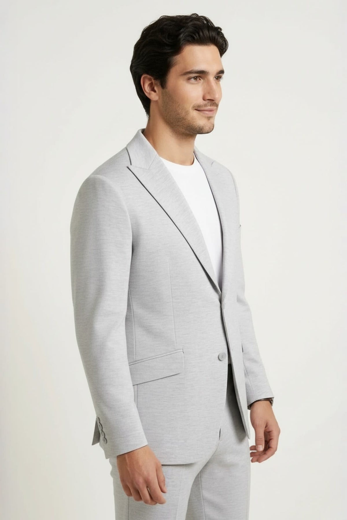G2000 Suits Multi-Way Stretch Linen Lyocell Blend Plain Weave Slim Fit Suit Blazer